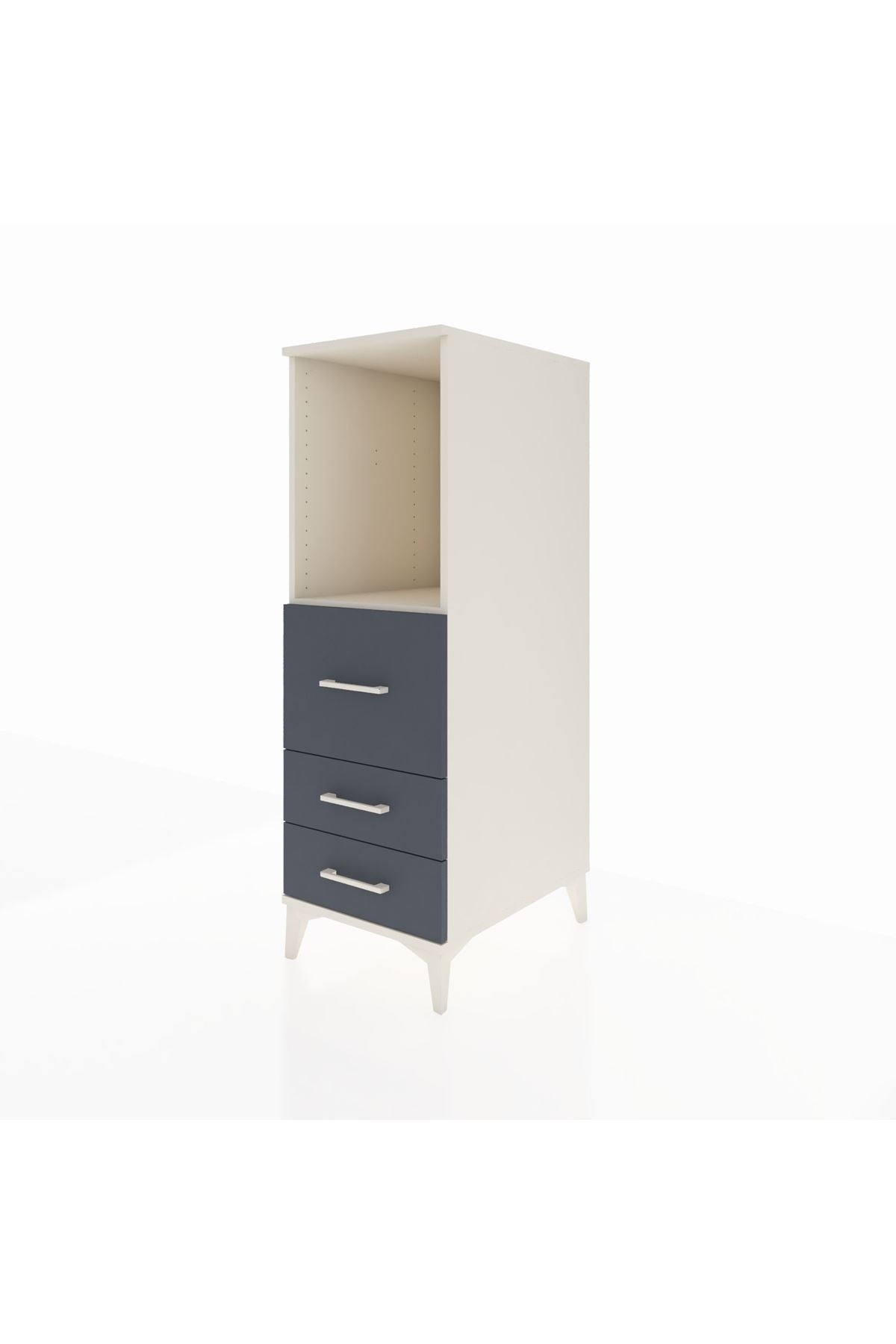 Kronos Dolap Tek Raflı 3 Çekmeceli 44x59x134 - S82M080V2C
