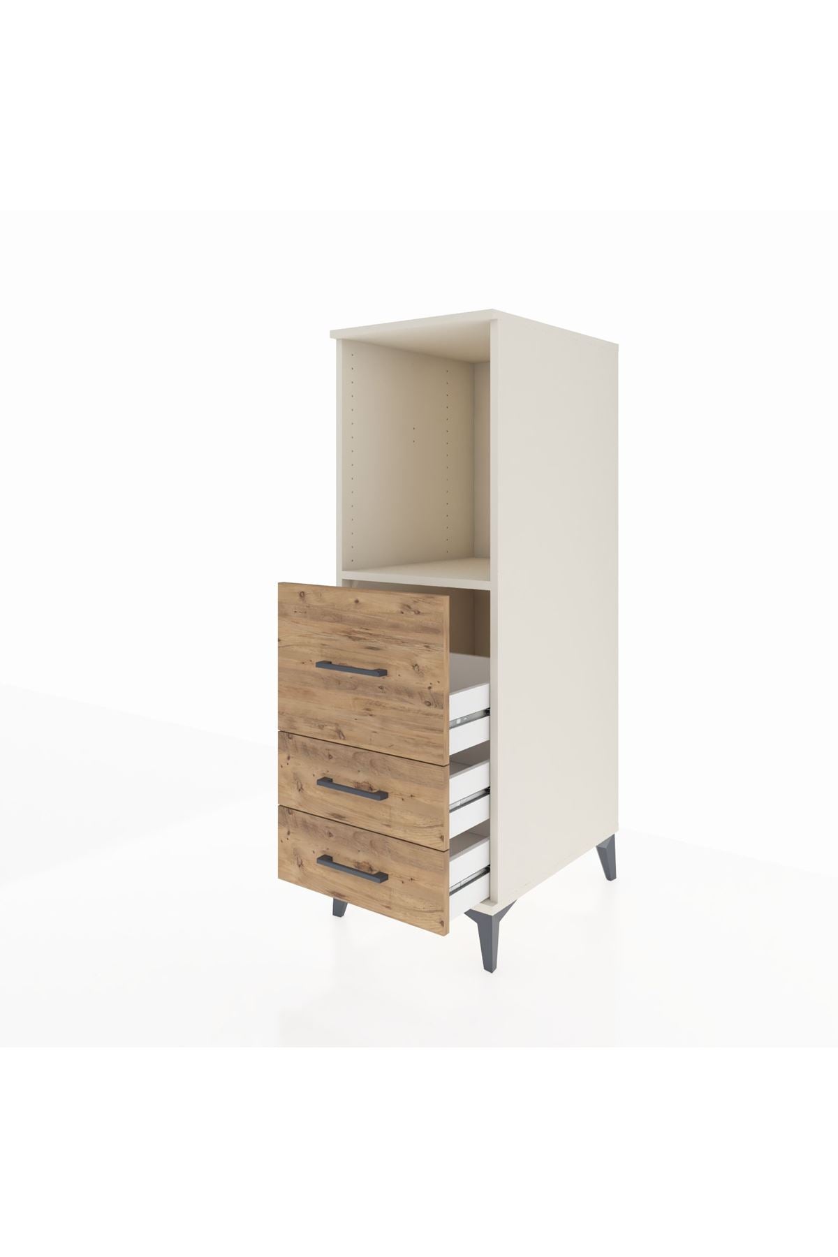 Kronos Dolap Tek Raflı 3 Çekmeceli 44x59x134 - S82M080V3C