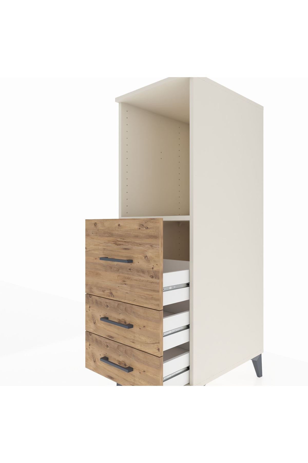 Kronos Dolap Tek Raflı 3 Çekmeceli 44x59x134 - S82M080V3C