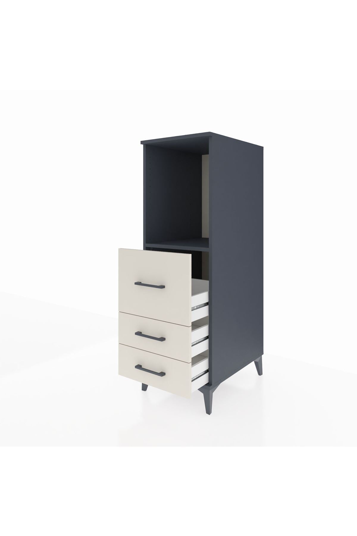 Kronos Dolap Tek Raflı 3 Çekmeceli 44x59x134 - S82M080V4C