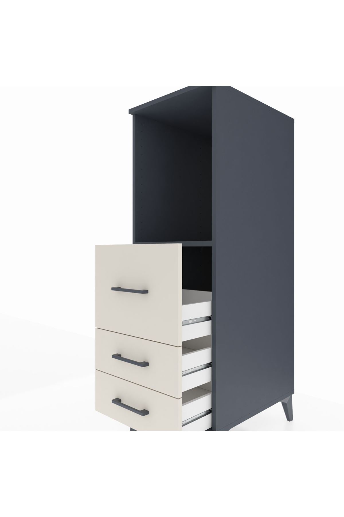 Kronos Dolap Tek Raflı 3 Çekmeceli 44x59x134 - S82M080V4C