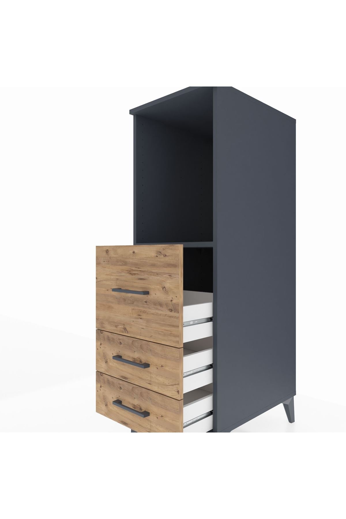 Kronos Dolap Tek Raflı 3 Çekmeceli 44x59x134 - S82M080V6C