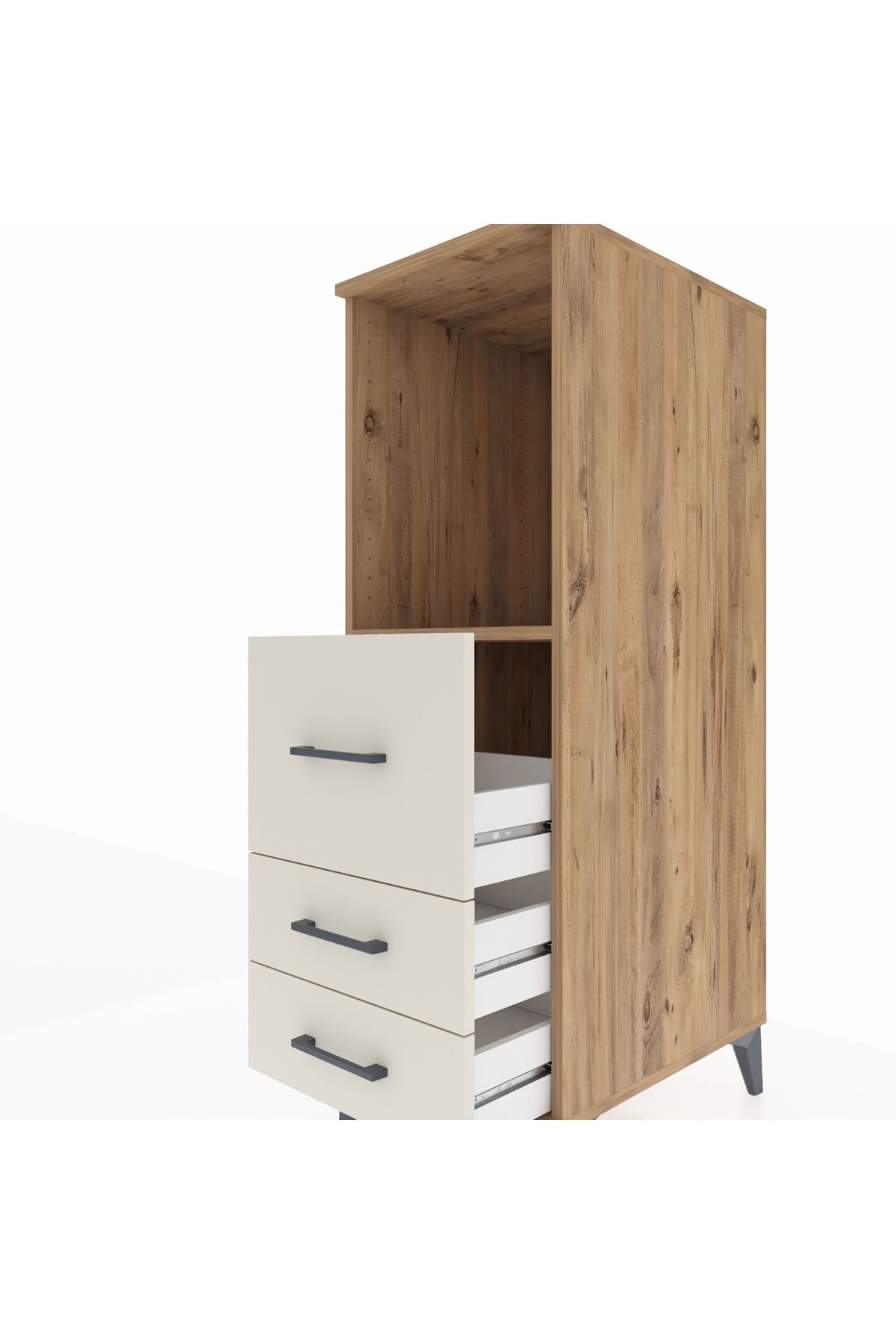 Kronos Dolap Tek Raflı 3 Çekmeceli 44x59x134 - S82M080V7C