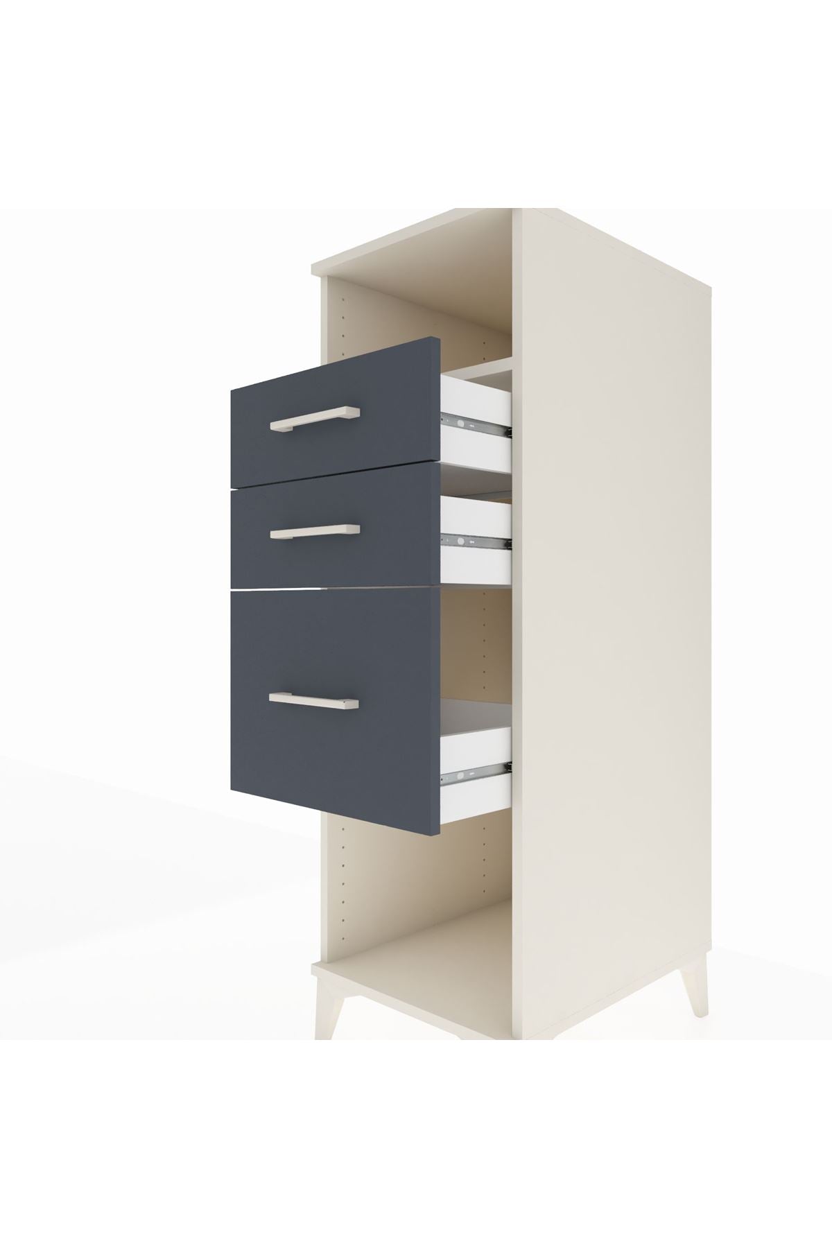 Kronos Dolap Tek Raflı 3 Çekmeceli 44x59x134 - S82M081V2C