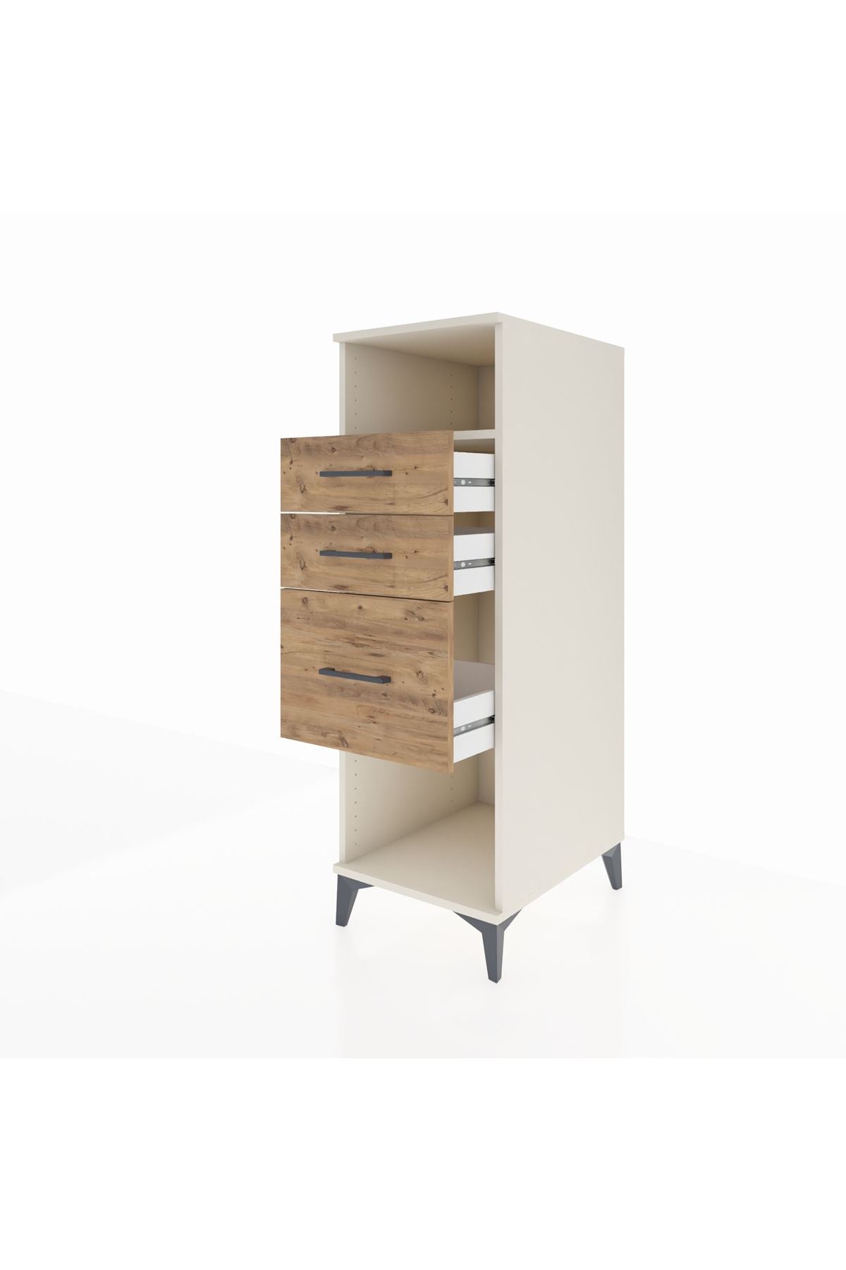 Kronos Dolap Tek Raflı 3 Çekmeceli 44x59x134 - S82M081V3C