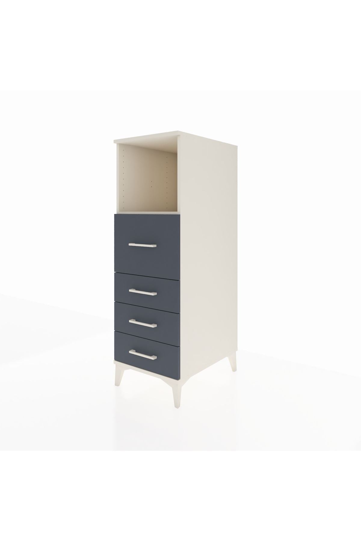 Kronos Dolap Tek Raflı 4 Çekmeceli 44x59x134 - S82M082V2C