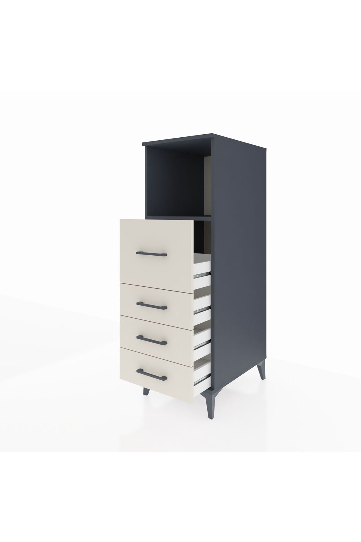 Kronos Dolap Tek Raflı 4 Çekmeceli 44x59x134 - S82M082V4C