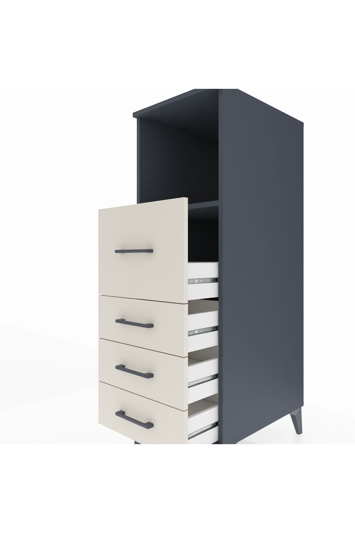 Kronos Dolap Tek Raflı 4 Çekmeceli 44x59x134 - S82M082V4C