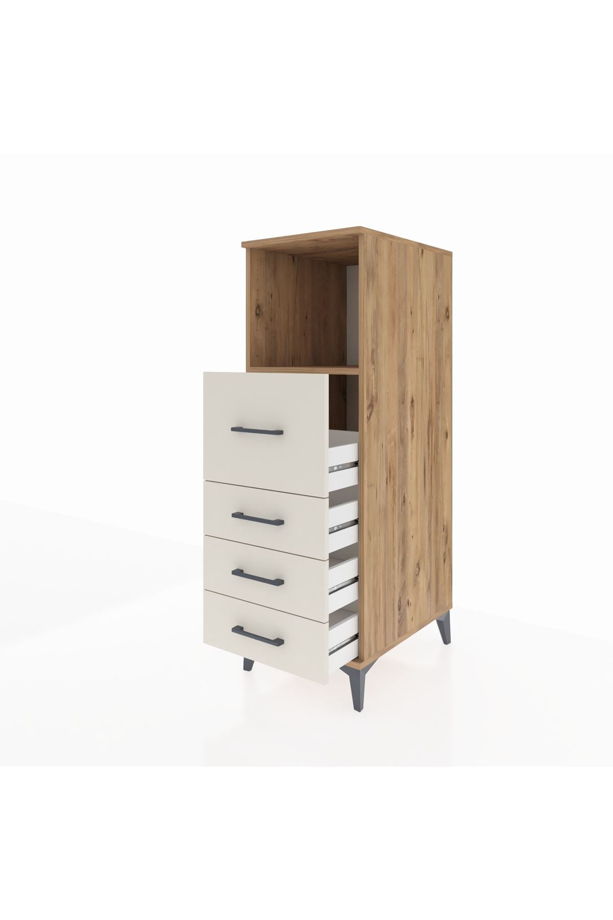 Kronos Dolap Tek Raflı 4 Çekmeceli 44x59x134 - S82M082V7C