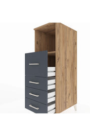 Kronos Dolap Tek Raflı 4 Çekmeceli 44x59x134 - S82M082V8C