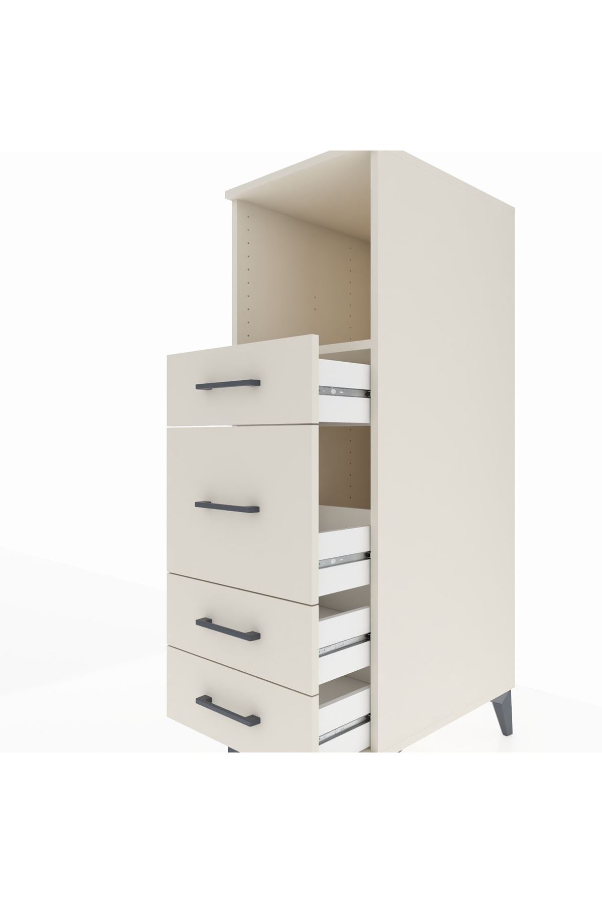 Kronos Dolap Tek Raflı 4 Çekmeceli 44x59x134 - S82M083V1C