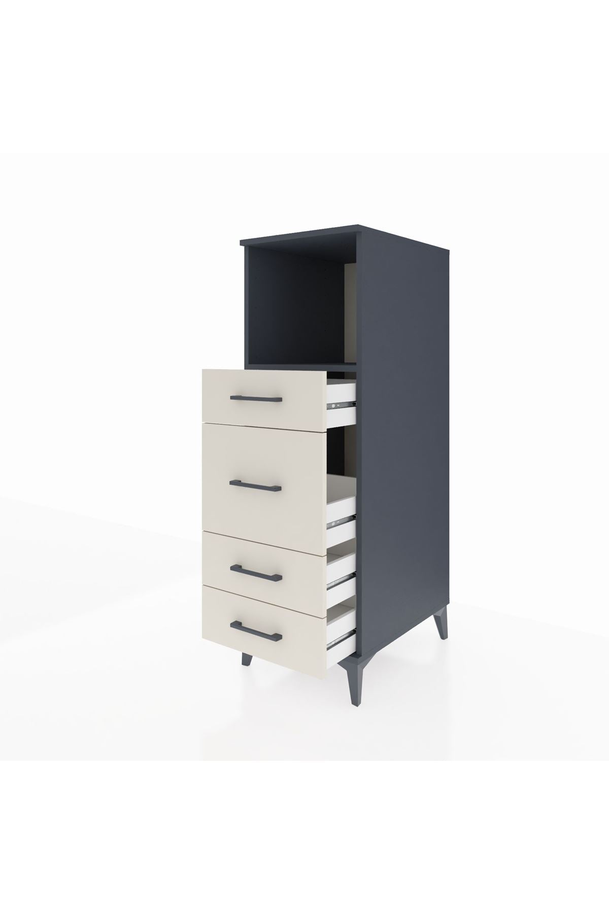 Kronos Dolap Tek Raflı 4 Çekmeceli 44x59x134 - S82M083V4C