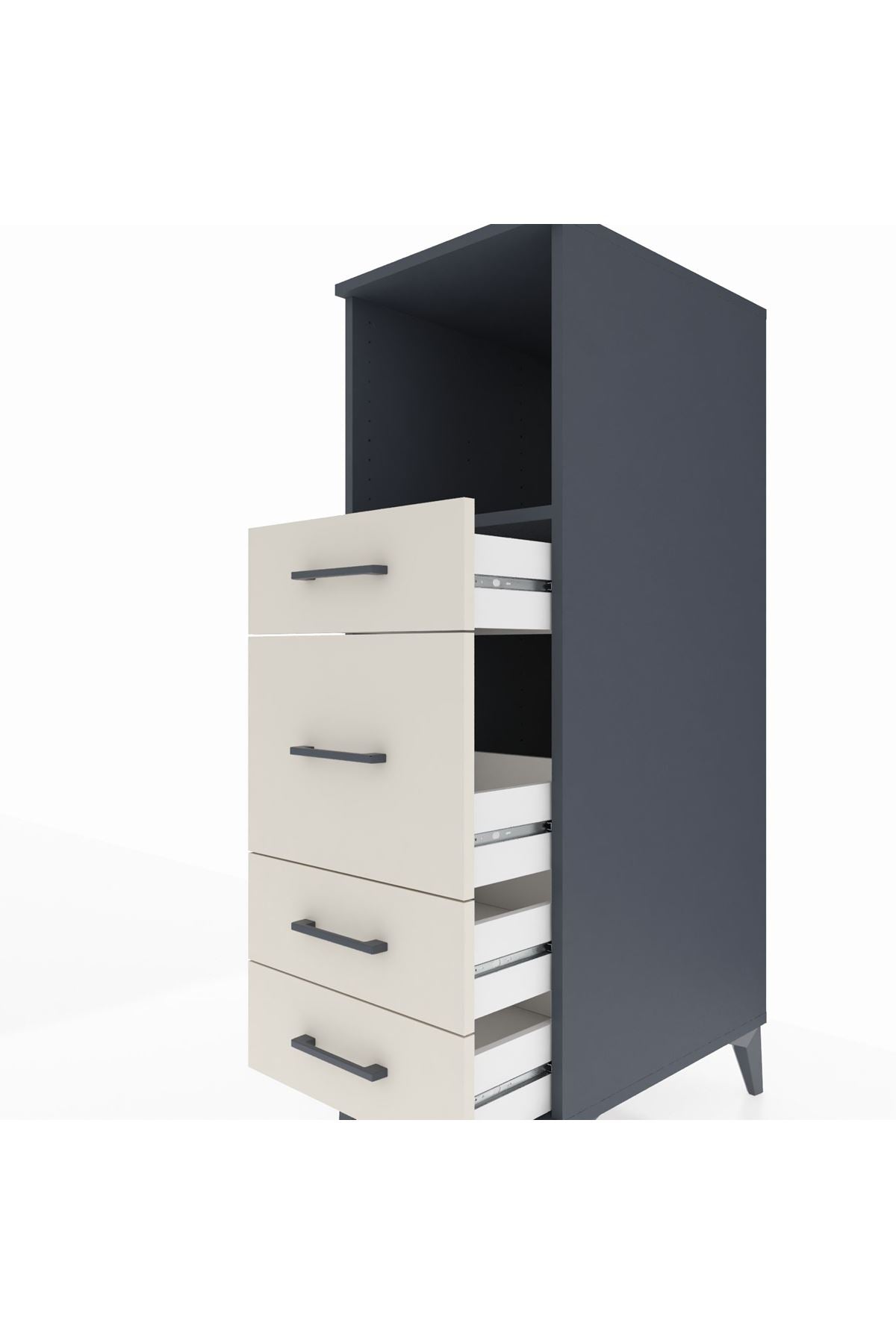 Kronos Dolap Tek Raflı 4 Çekmeceli 44x59x134 - S82M083V4C
