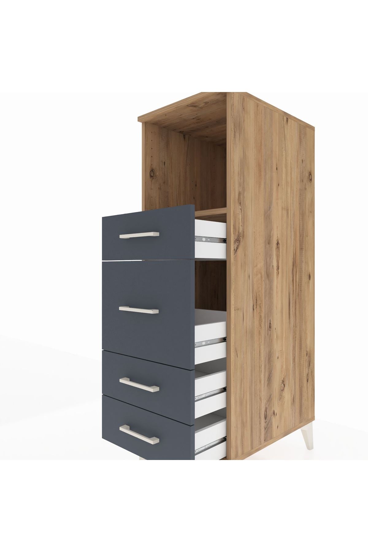 Kronos Dolap Tek Raflı 4 Çekmeceli 44x59x134 - S82M083V8C