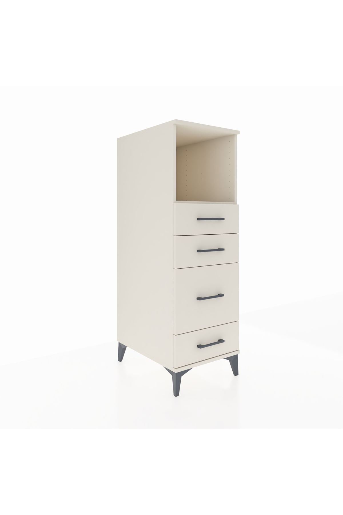Kronos Dolap Tek Raflı 4 Çekmeceli 44x59x134 - S82M084V1C