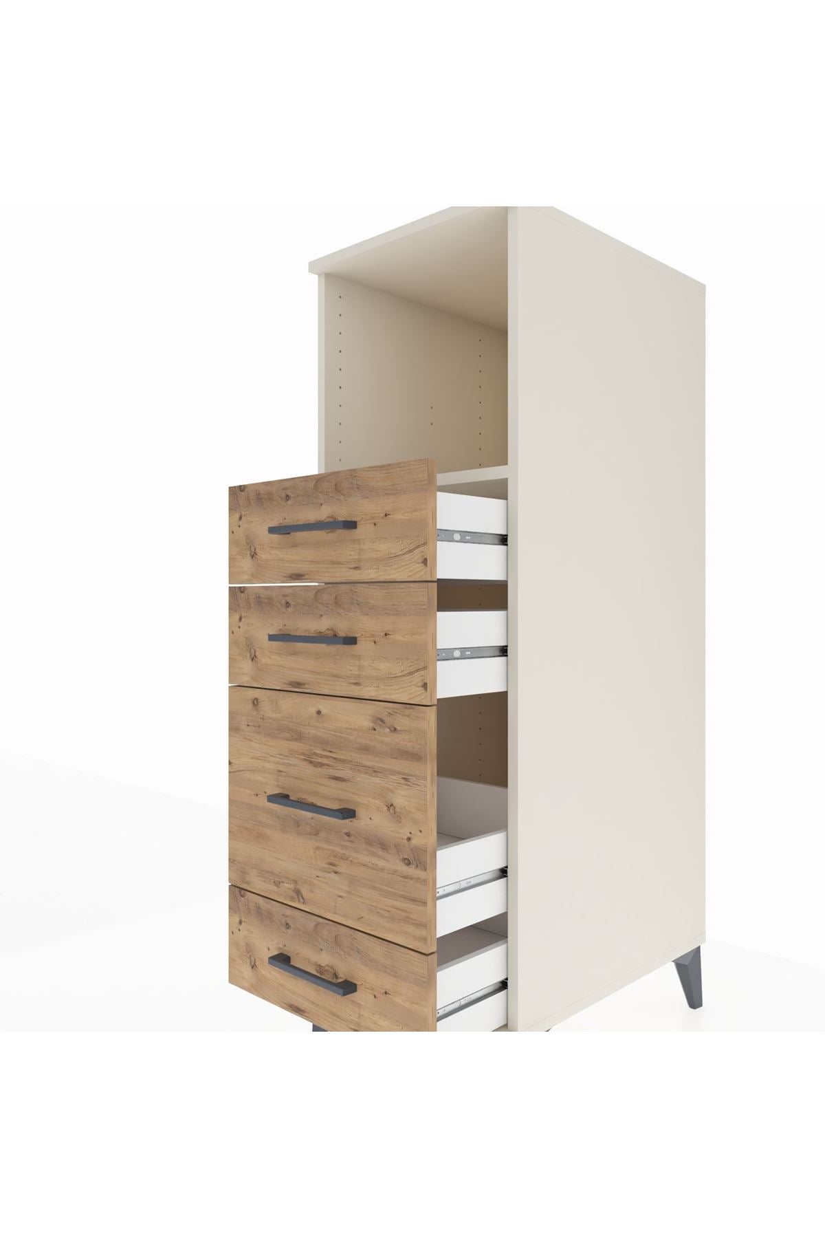 Kronos Dolap Tek Raflı 4 Çekmeceli 44x59x134 - S82M084V3C