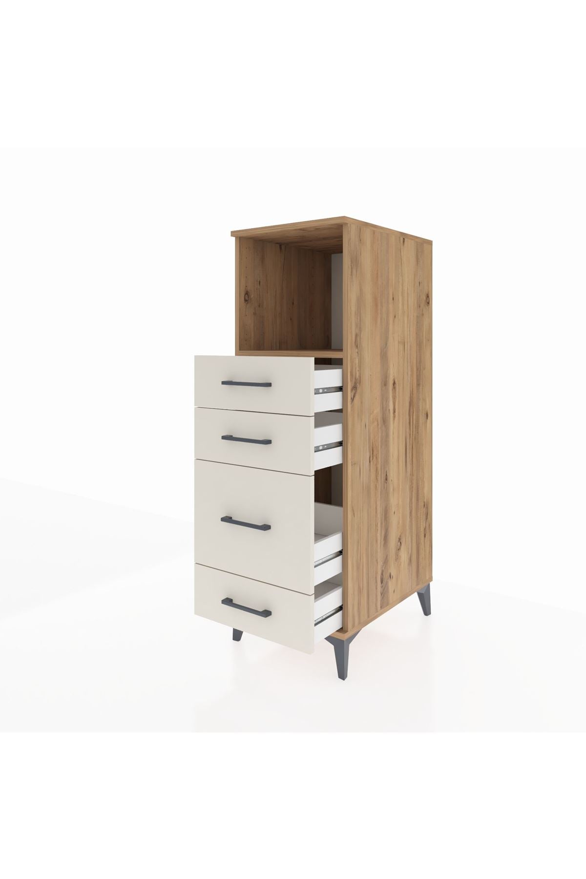 Kronos Dolap Tek Raflı 4 Çekmeceli 44x59x134 - S82M084V7C