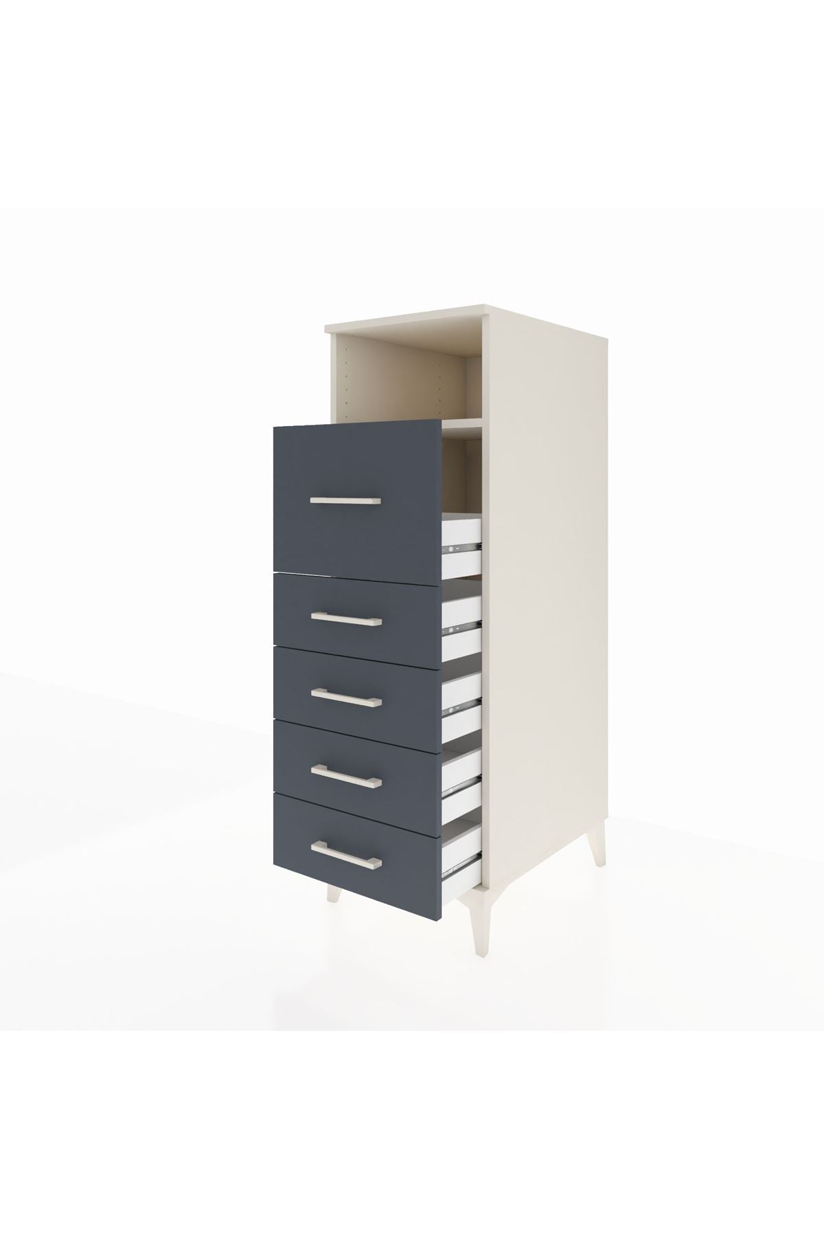 Kronos Dolap Tek Raflı 5 Çekmeceli 44x59x134 - S82M086V2C