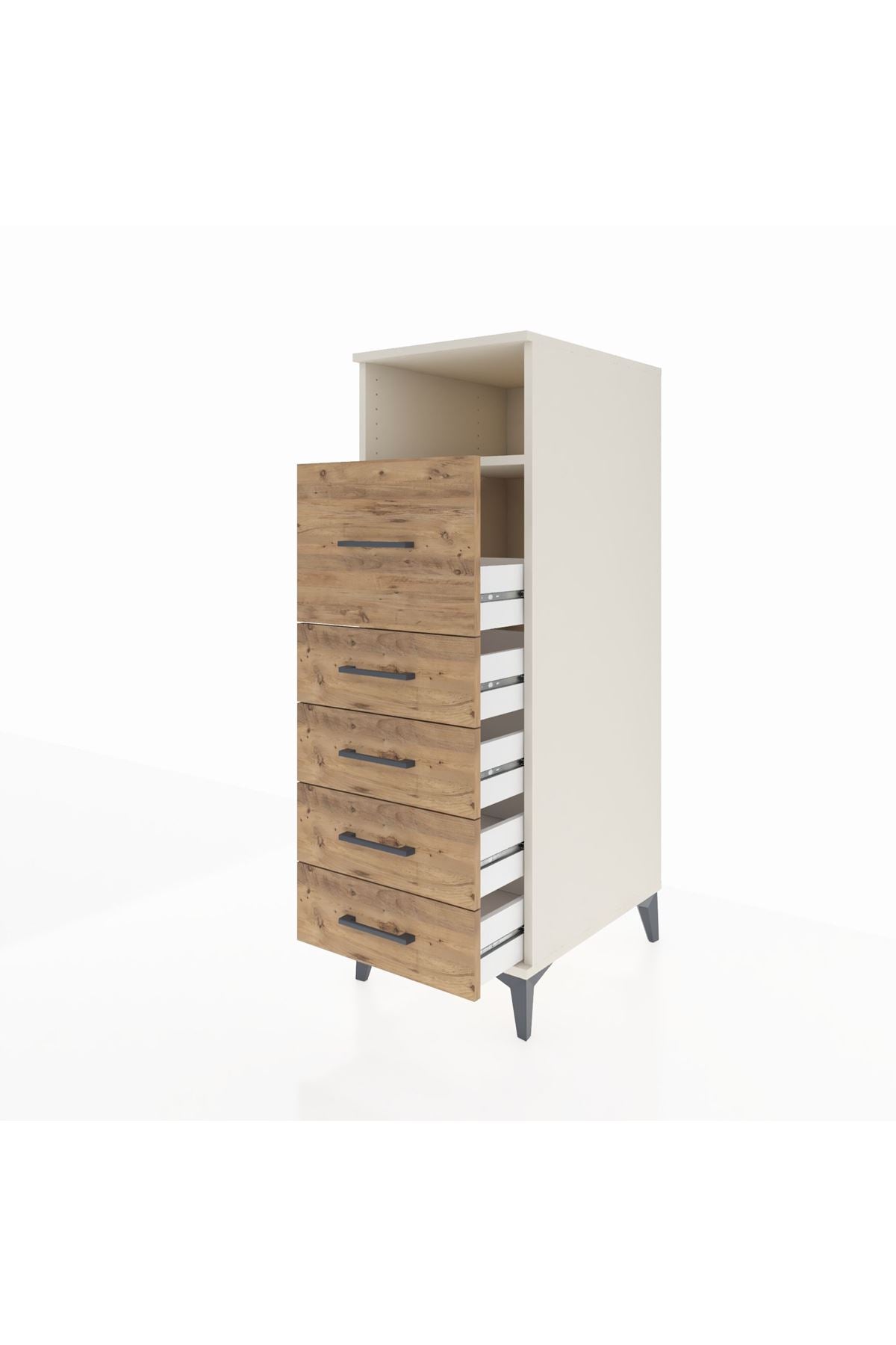Kronos Dolap Tek Raflı 5 Çekmeceli 44x59x134 - S82M086V3C