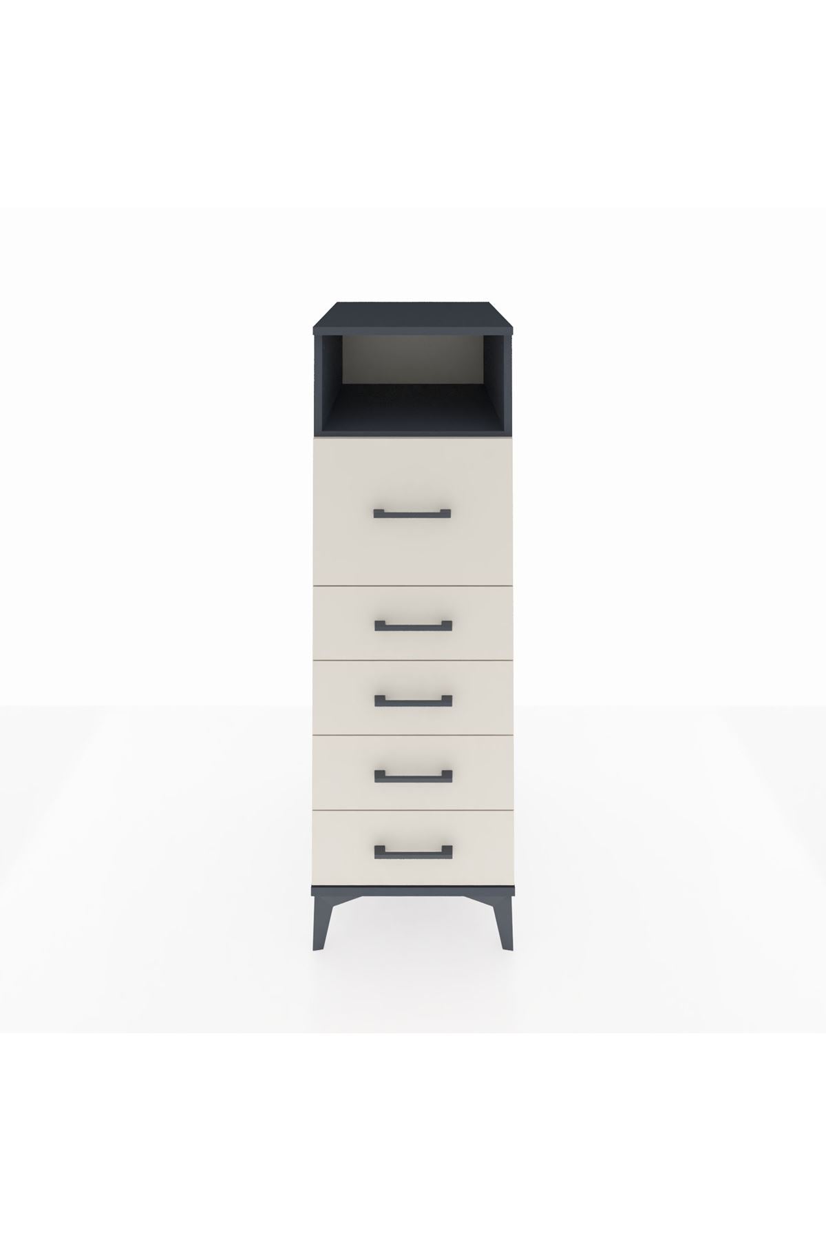 Kronos Dolap Tek Raflı 5 Çekmeceli 44x59x134 - S82M086V4C