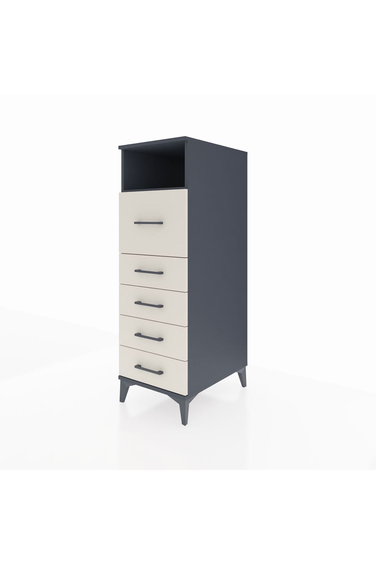 Kronos Dolap Tek Raflı 5 Çekmeceli 44x59x134 - S82M086V4C