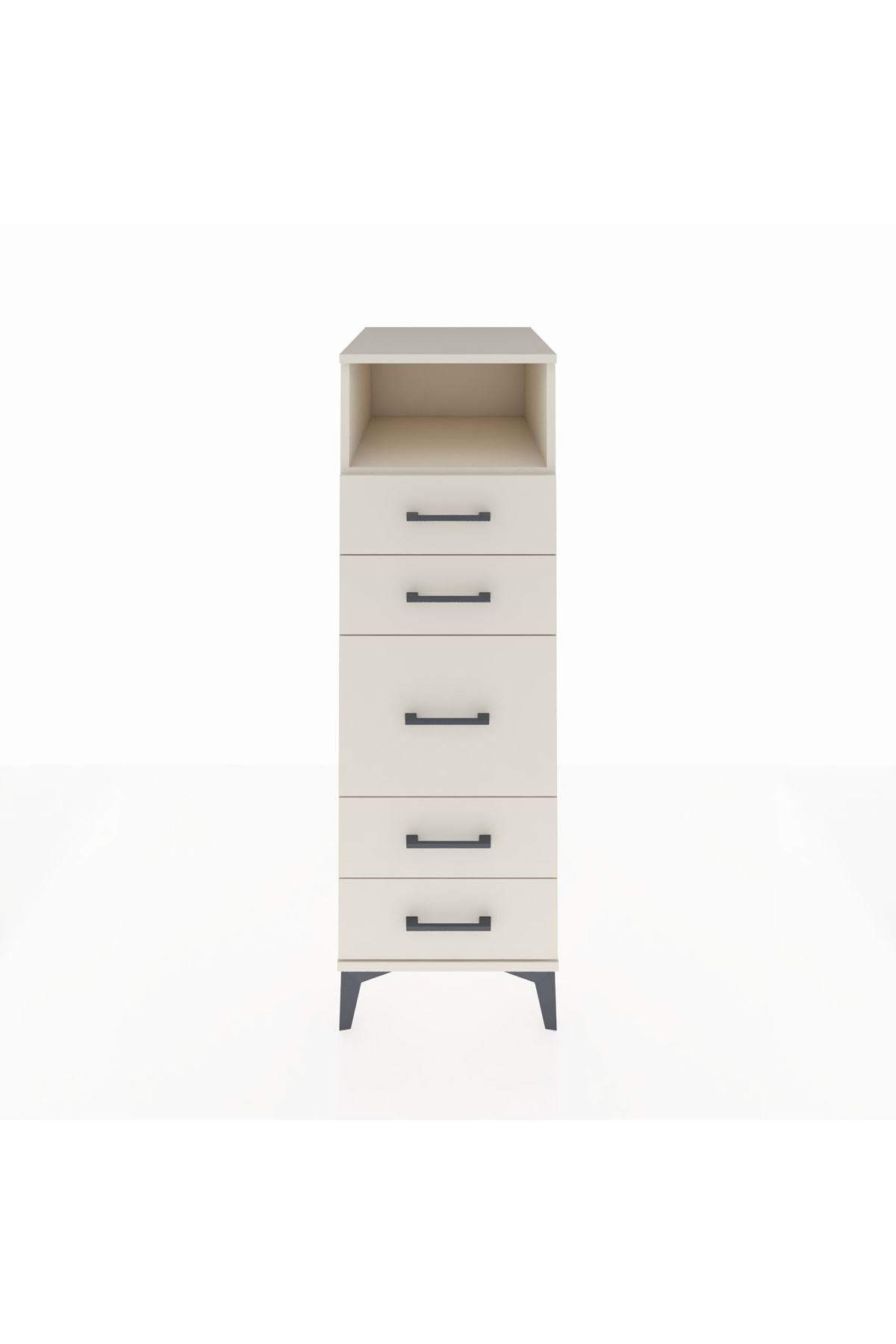Kronos Dolap Tek Raflı 5 Çekmeceli 44x59x134 - S82M087V1C