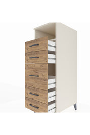 Kronos Dolap Tek Raflı 5 Çekmeceli 44x59x134 - S82M087V3C