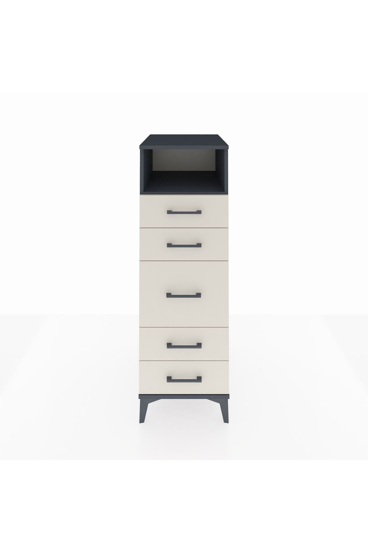 Kronos Dolap Tek Raflı 5 Çekmeceli 44x59x134 - S82M087V4C