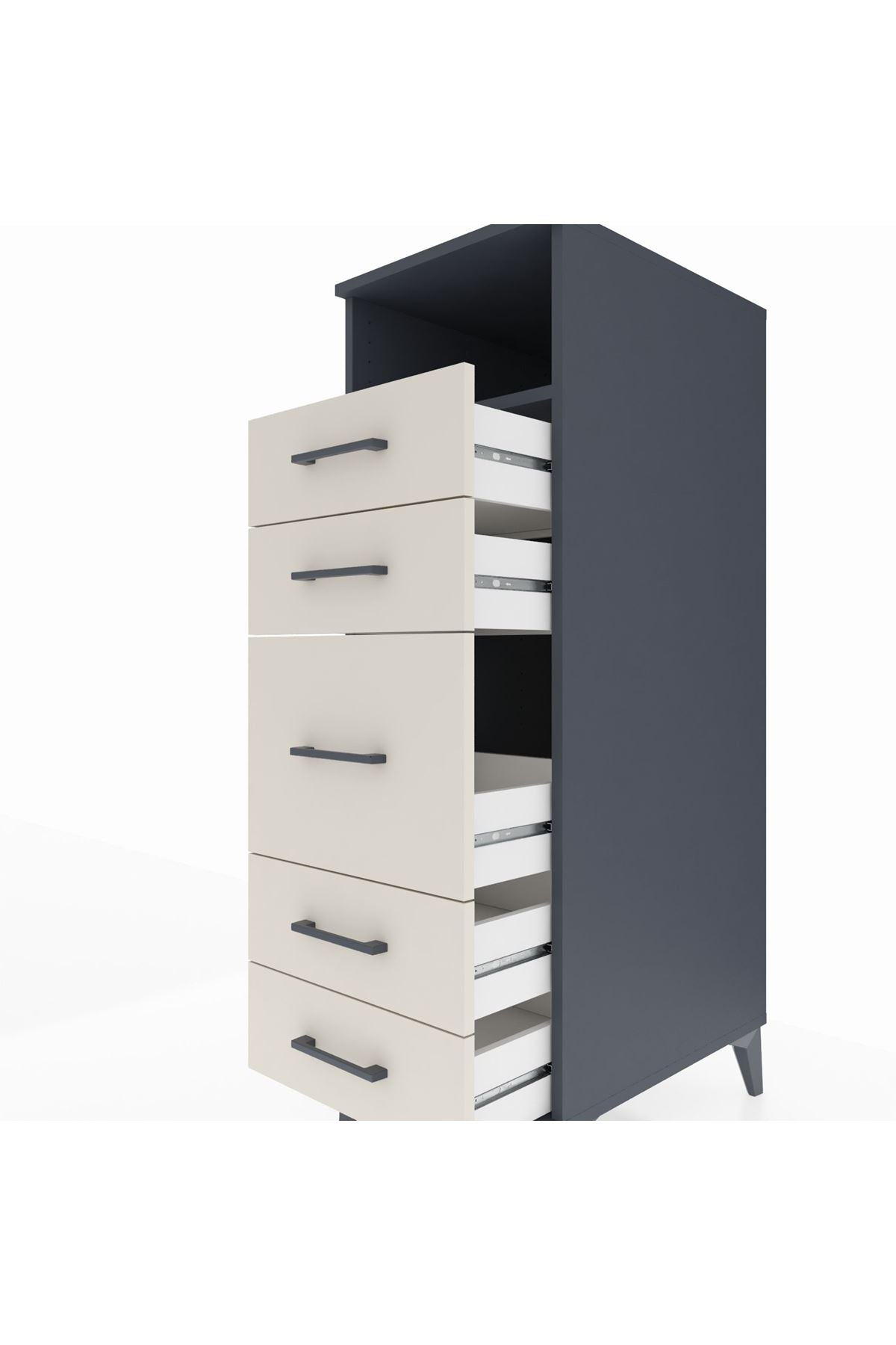 Kronos Dolap Tek Raflı 5 Çekmeceli 44x59x134 - S82M087V4C