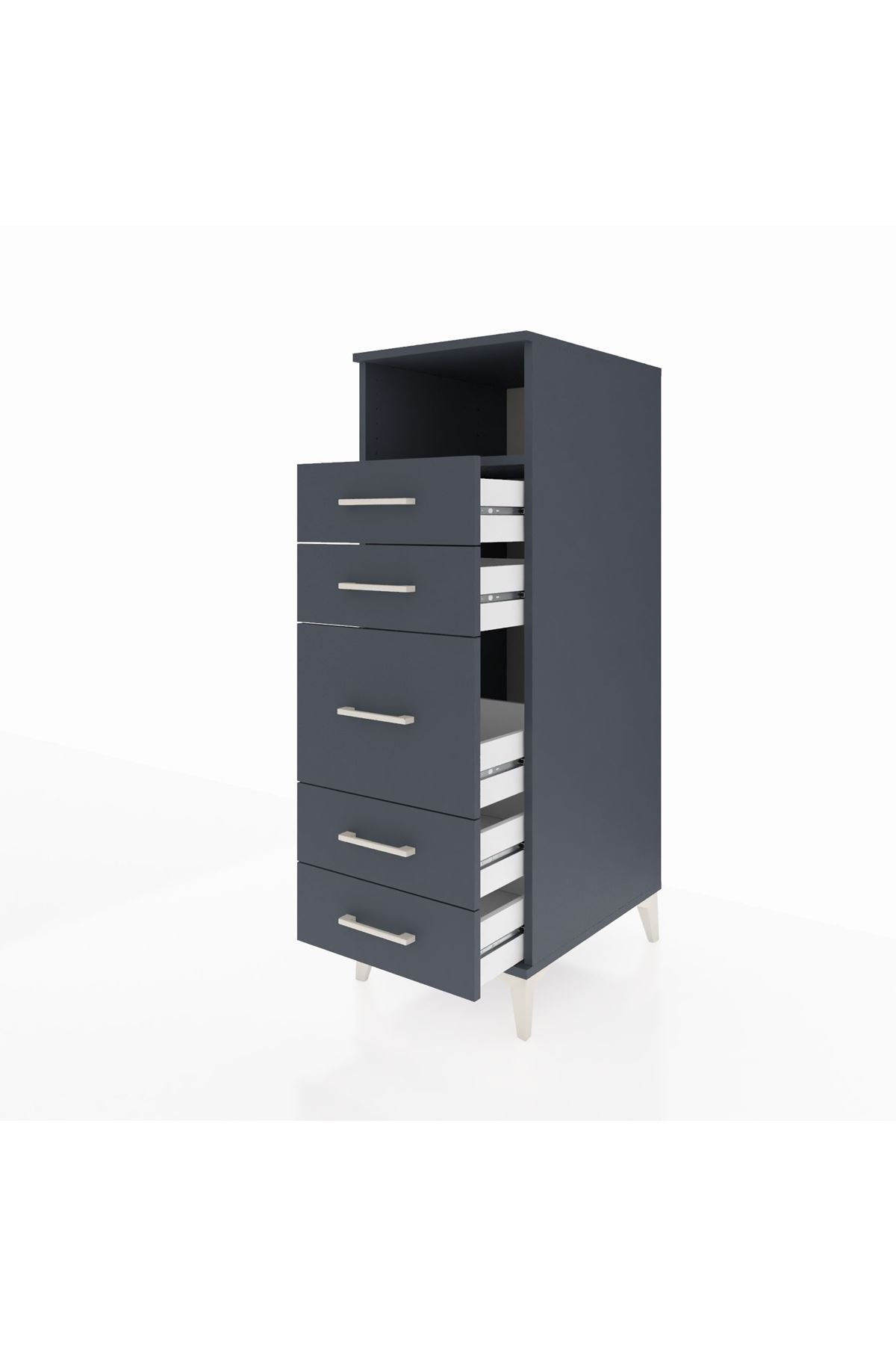Kronos Dolap Tek Raflı 5 Çekmeceli 44x59x134 - S82M087V5C