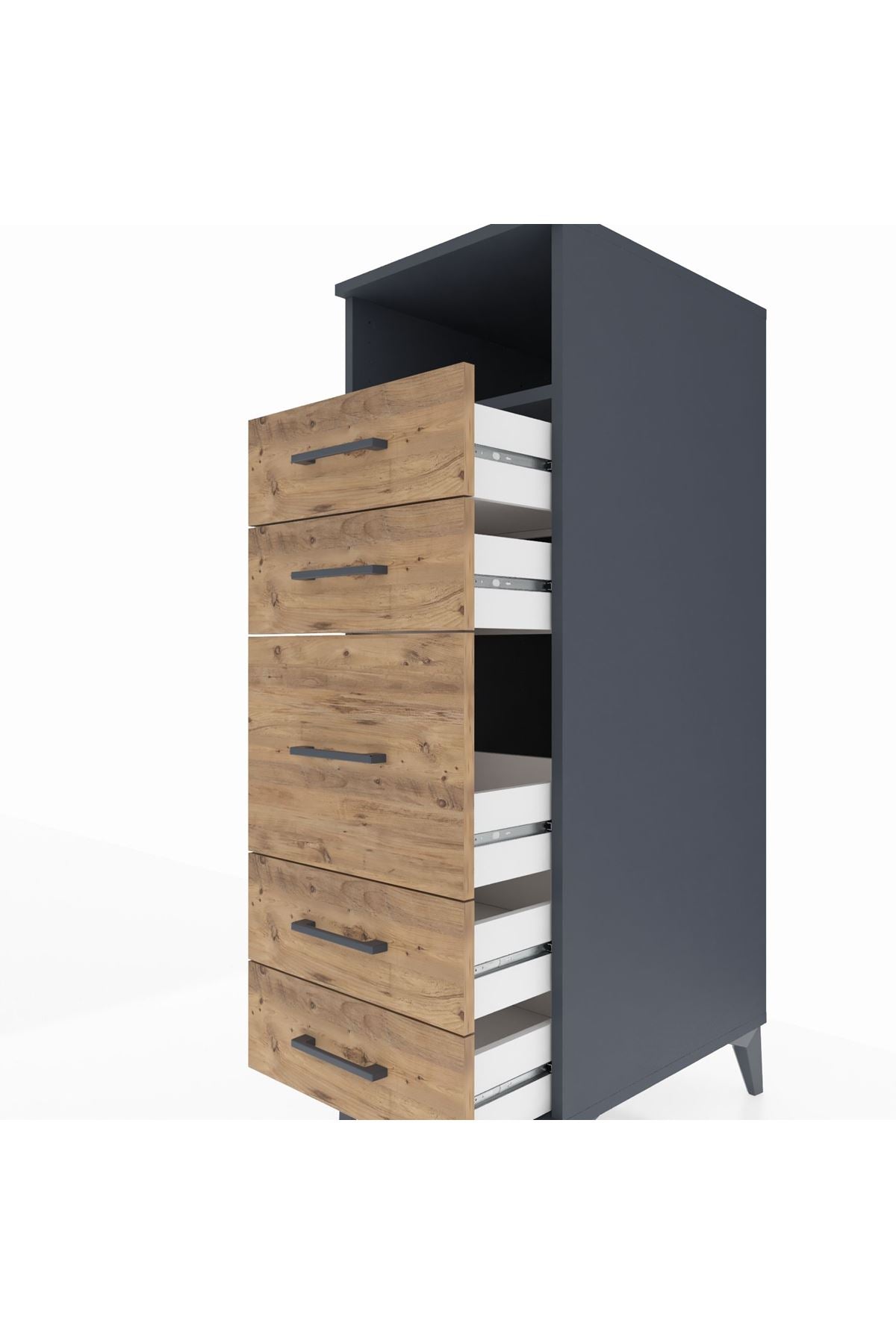 Kronos Dolap Tek Raflı 5 Çekmeceli 44x59x134 - S82M087V6C