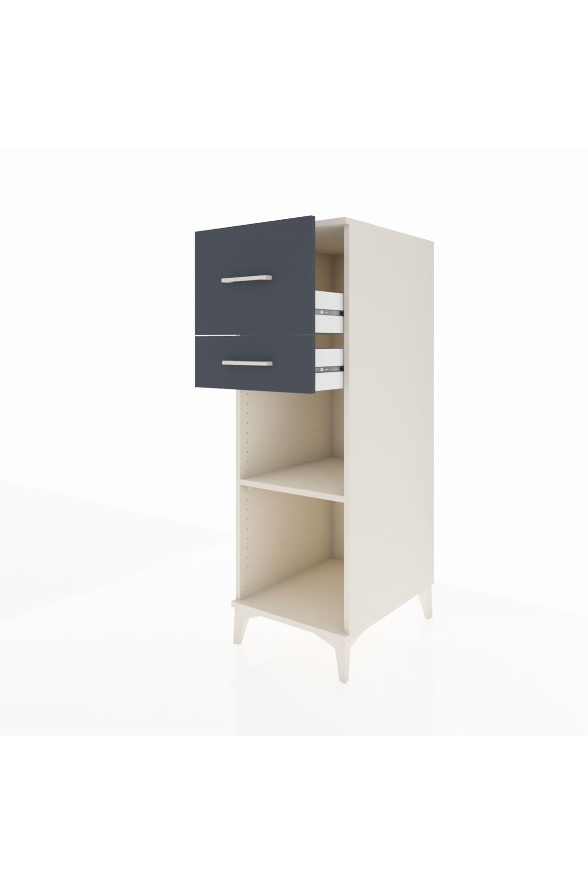Kronos Dolap Tek Raflı 2 Çekmeceli 44x59x134 - S82M089V2C