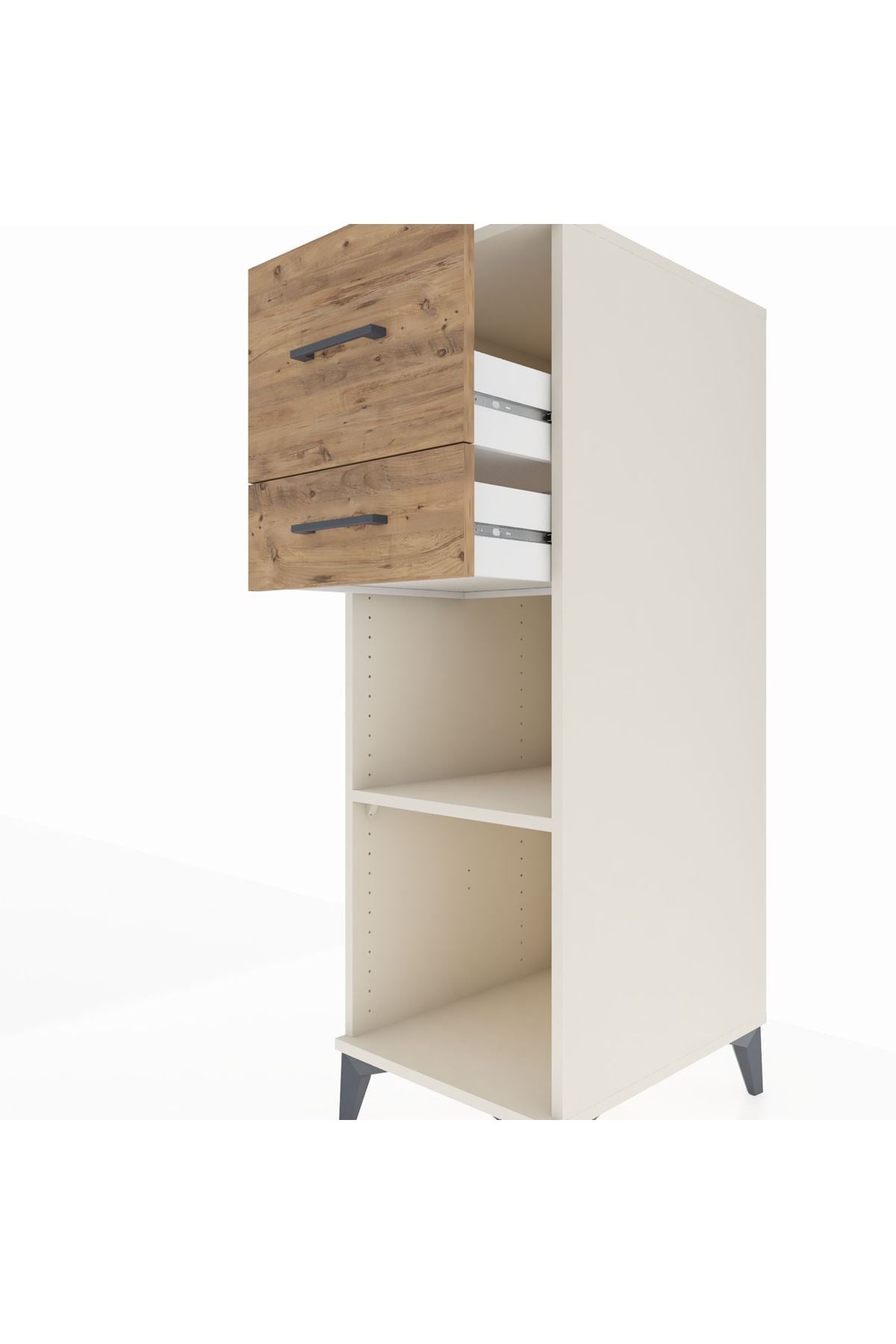 Kronos Dolap Tek Raflı 2 Çekmeceli 44x59x134 - S82M089V3C