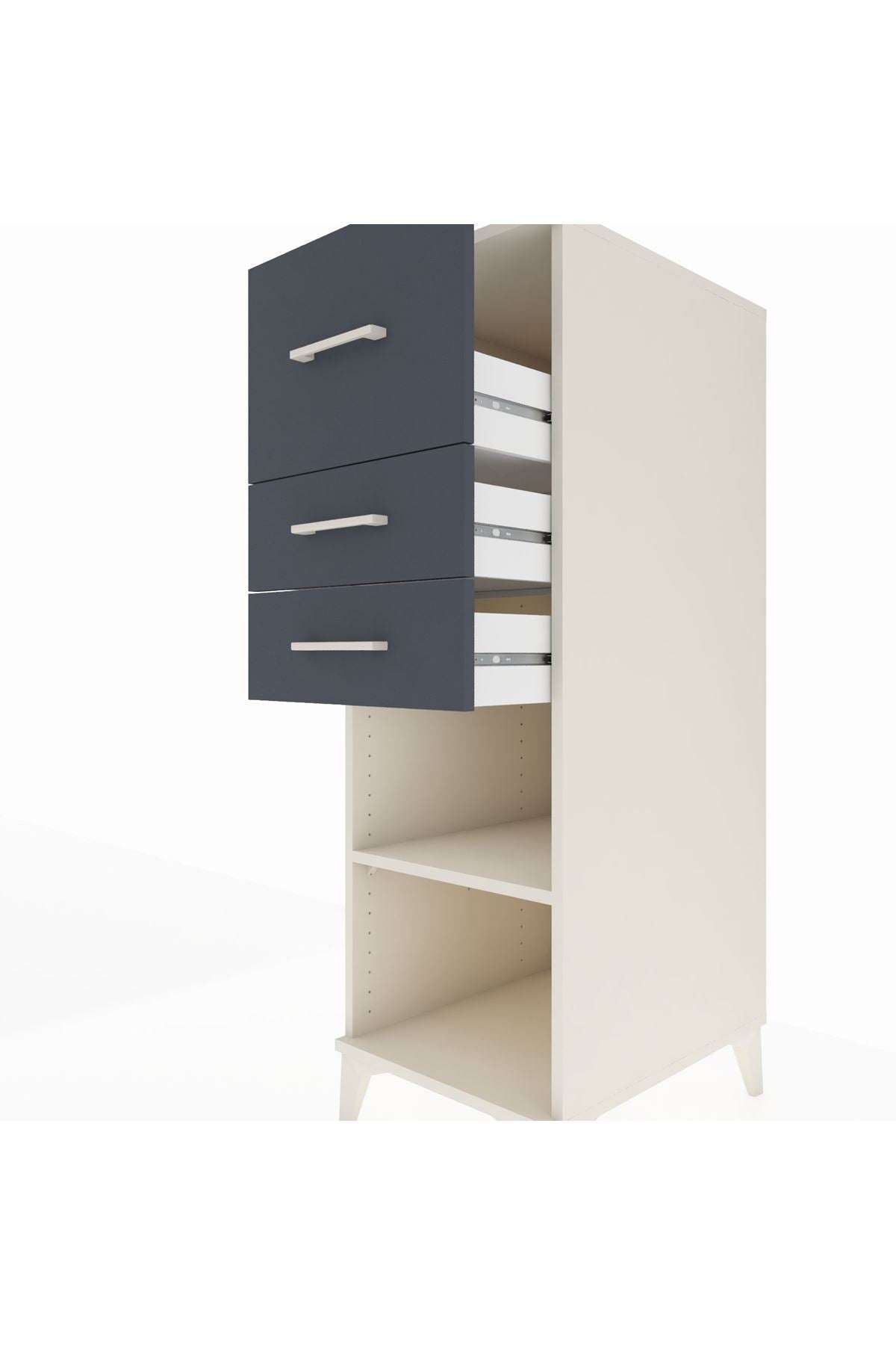 Kronos Dolap Tek Raflı 3 Çekmeceli 44x59x134 - S82M090V2C