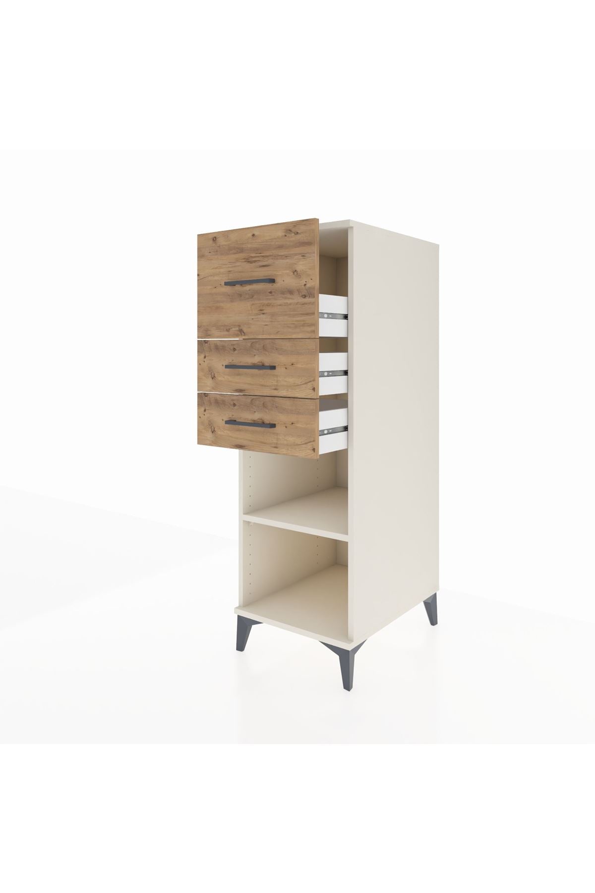 Kronos Dolap Tek Raflı 3 Çekmeceli 44x59x134 - S82M090V3C