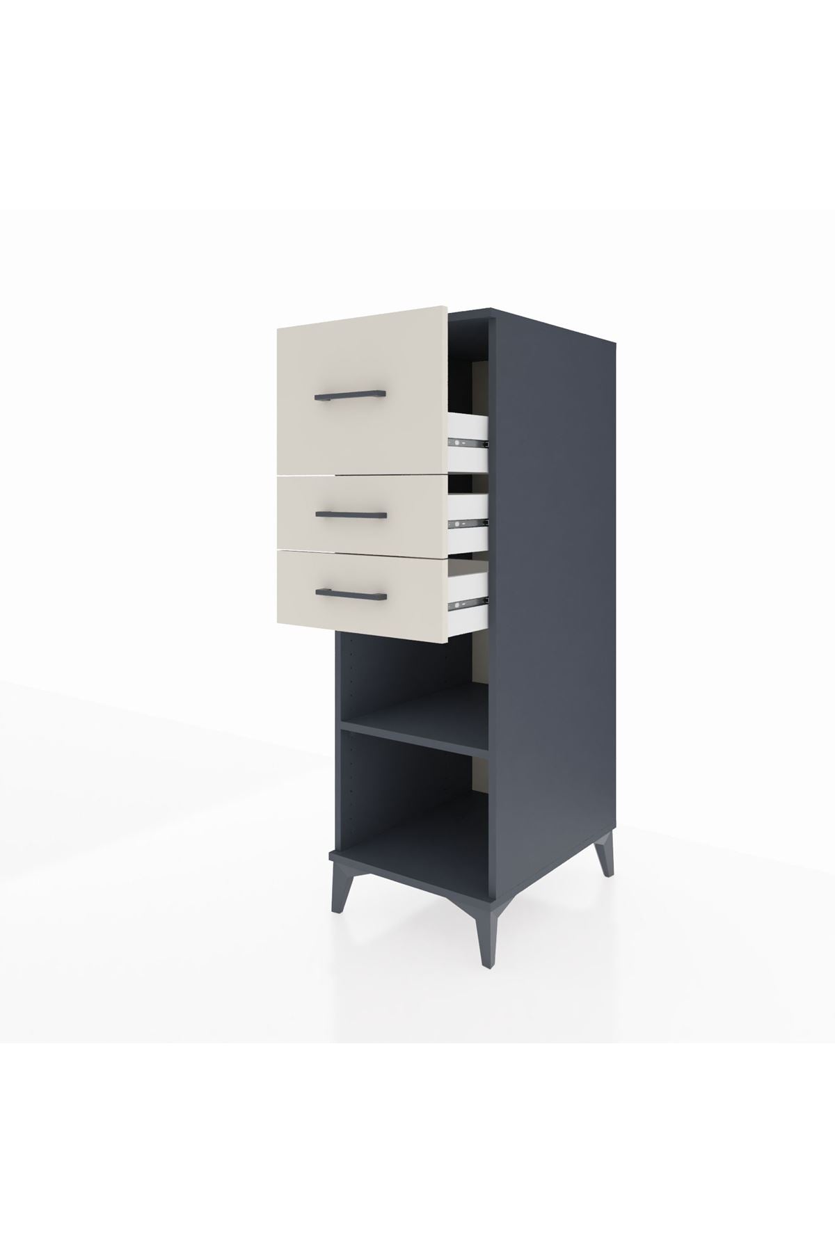 Kronos Dolap Tek Raflı 3 Çekmeceli 44x59x134 - S82M090V4C