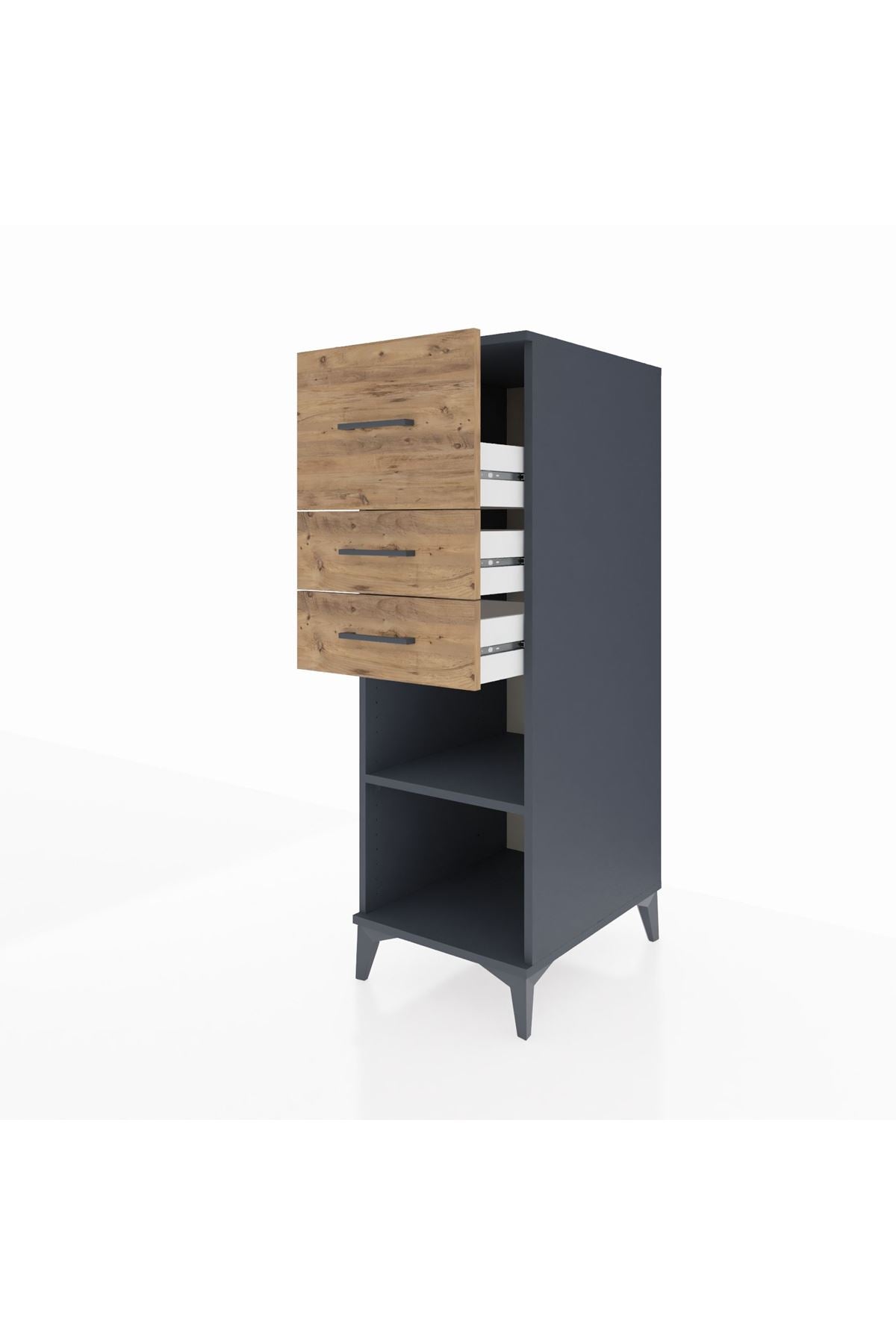 Kronos Dolap Tek Raflı 3 Çekmeceli 44x59x134 - S82M090V6C