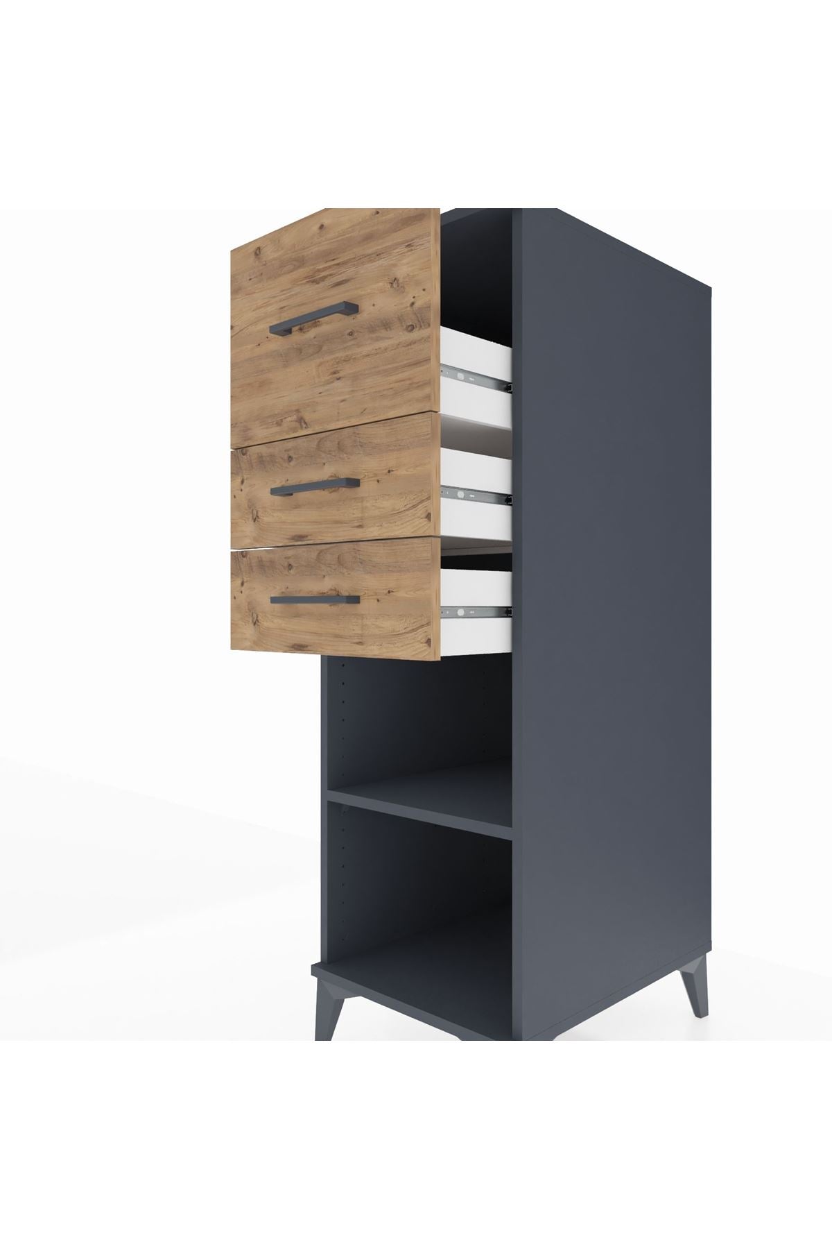 Kronos Dolap Tek Raflı 3 Çekmeceli 44x59x134 - S82M090V6C