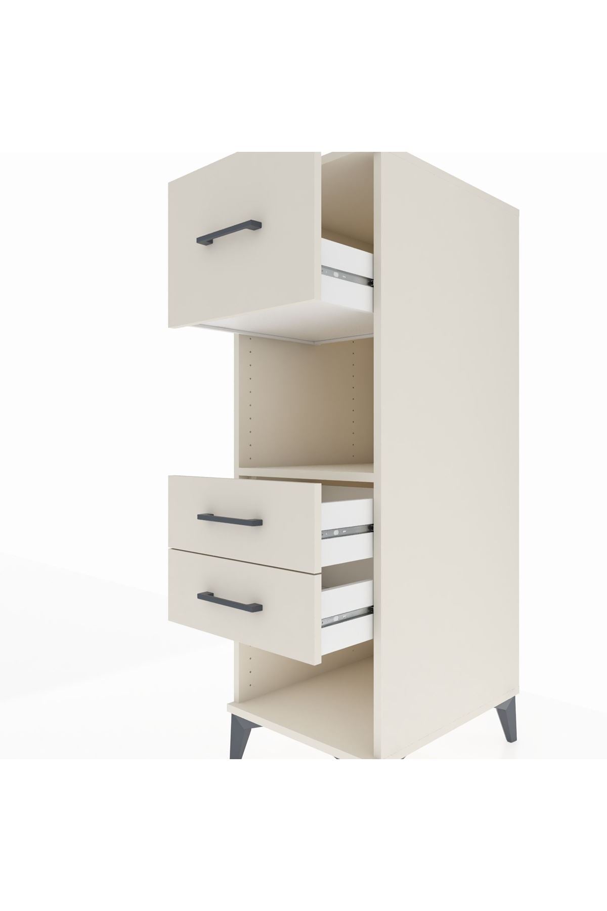 Kronos Dolap Tek Raflı 3 Çekmeceli 44x59x134 - S82M091V1C