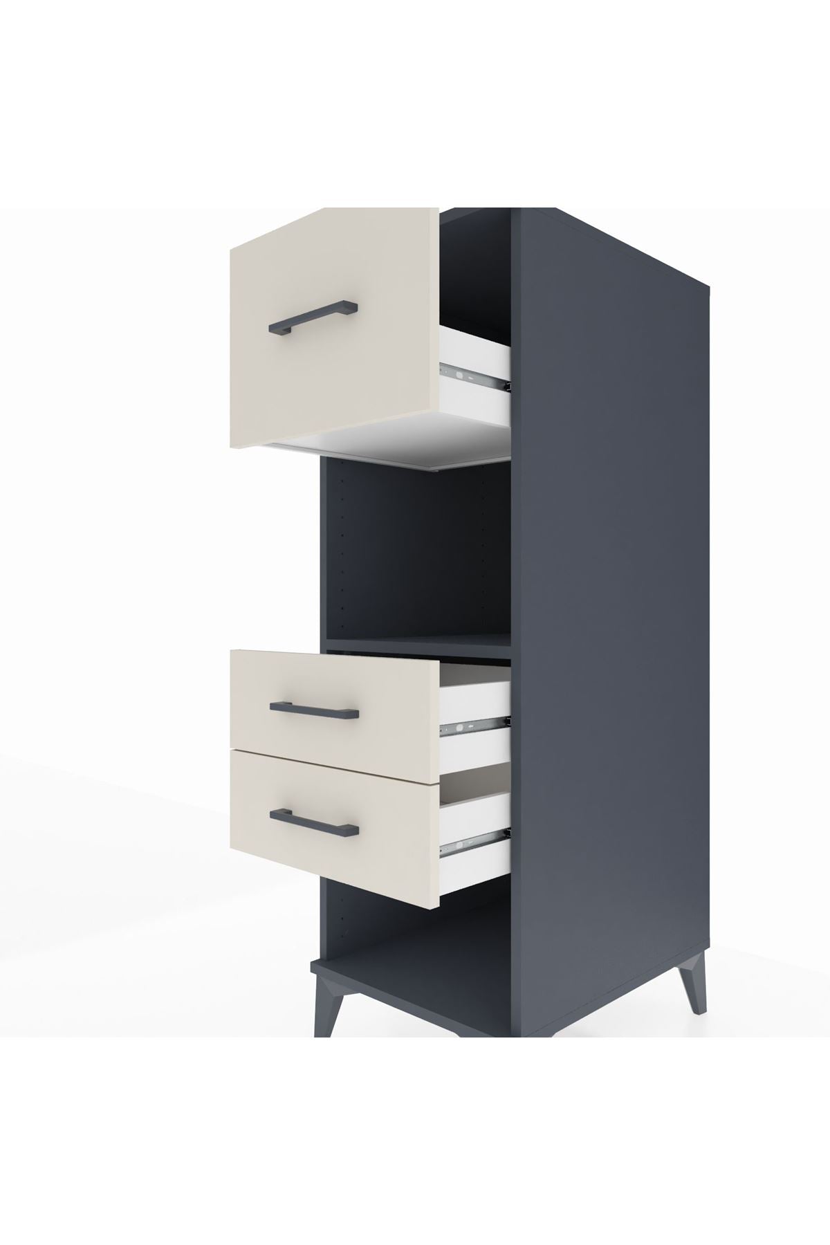 Kronos Dolap Tek Raflı 3 Çekmeceli 44x59x134 - S82M091V4C