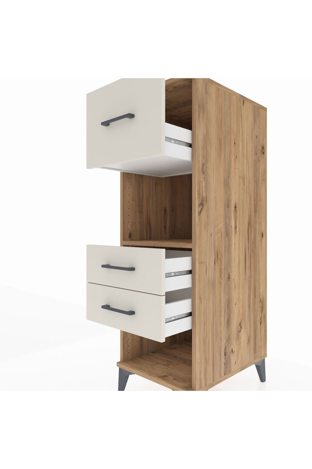 Kronos Dolap Tek Raflı 3 Çekmeceli 44x59x134 - S82M091V7C