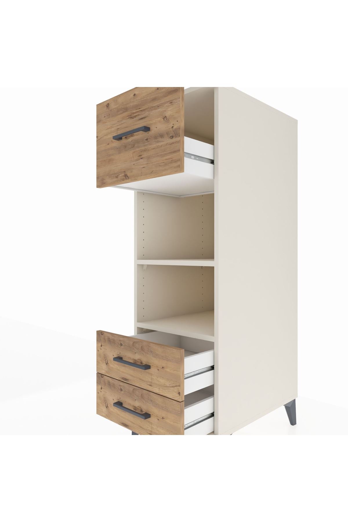 Kronos Dolap 2 Raflı 3 Çekmeceli 44x59x134 - S82M092V3C