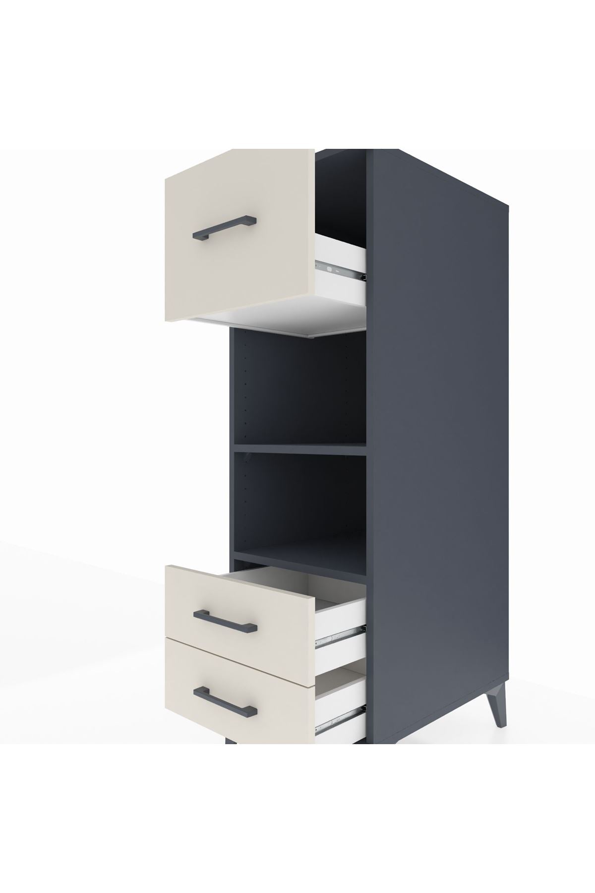 Kronos Dolap 2 Raflı 3 Çekmeceli 44x59x134 - S82M092V4C
