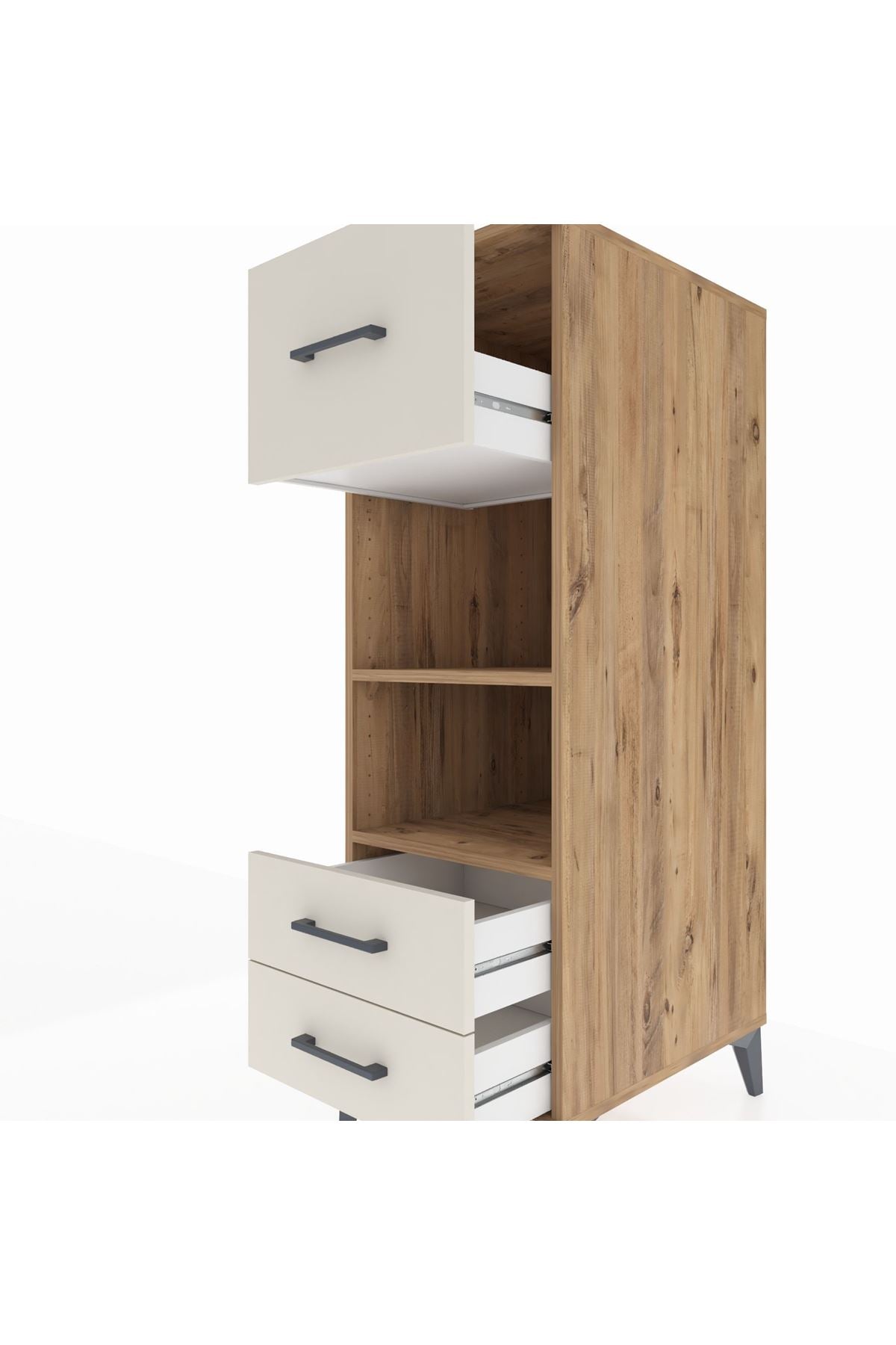 Kronos Dolap 2 Raflı 3 Çekmeceli 44x59x134 - S82M092V7C