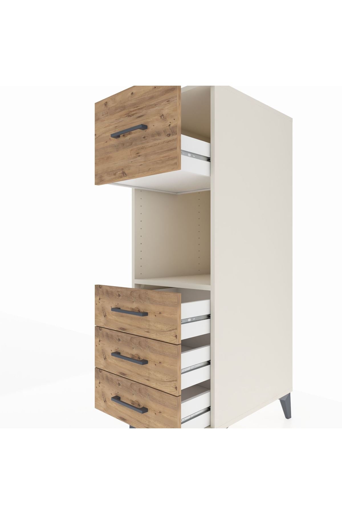 Kronos Dolap Tek Raflı 4 Çekmeceli 44x59x134 - S82M094V3C