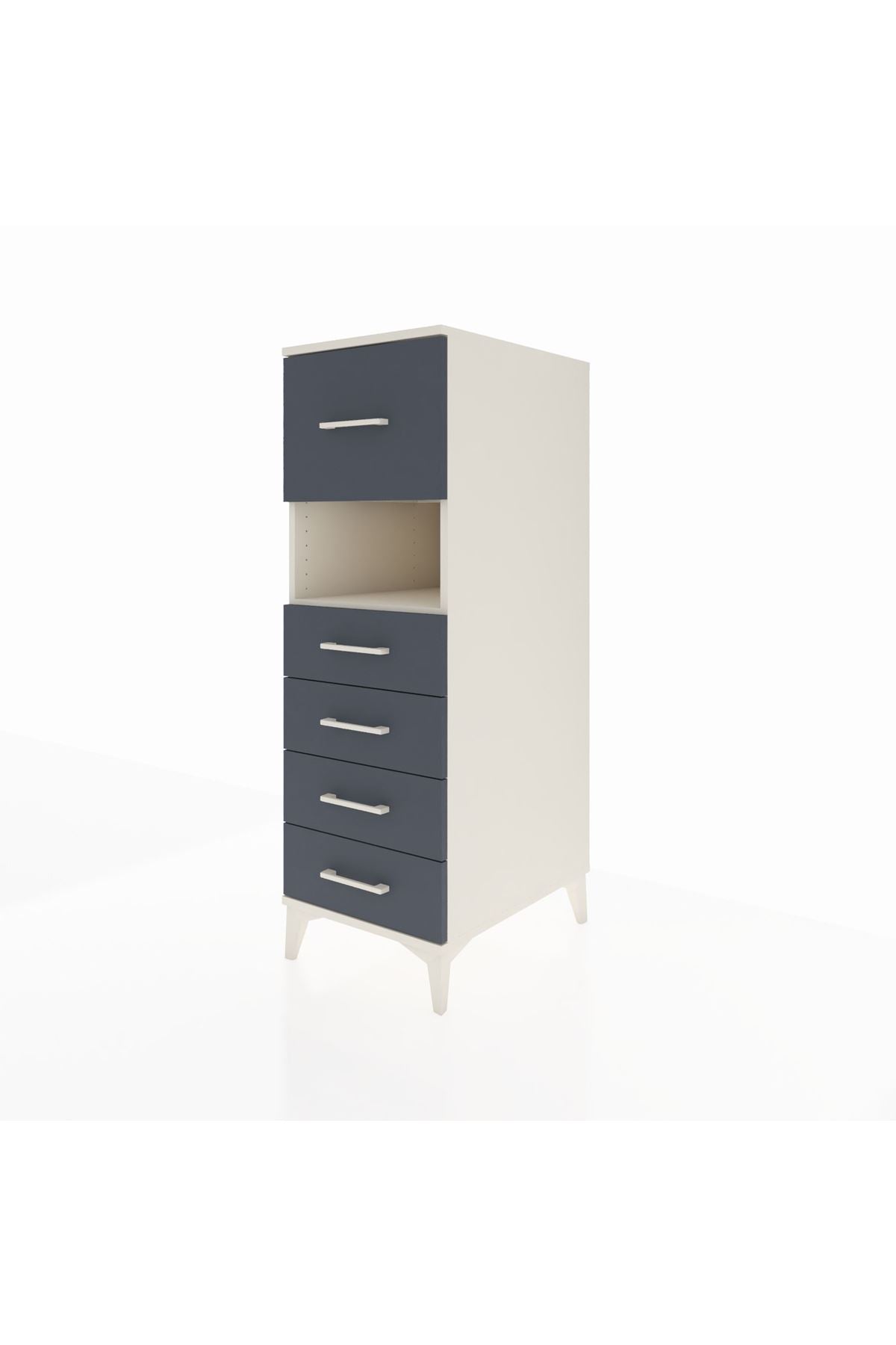 Kronos Dolap Tek Raflı 5 Çekmeceli 44x59x134 - S82M096V2C