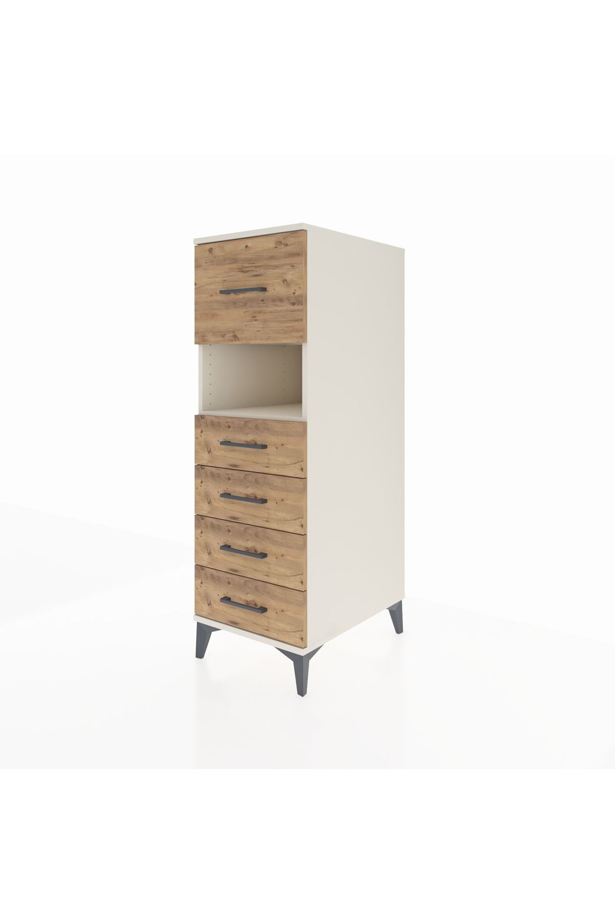 Kronos Dolap Tek Raflı 5 Çekmeceli 44x59x134 - S82M096V3C