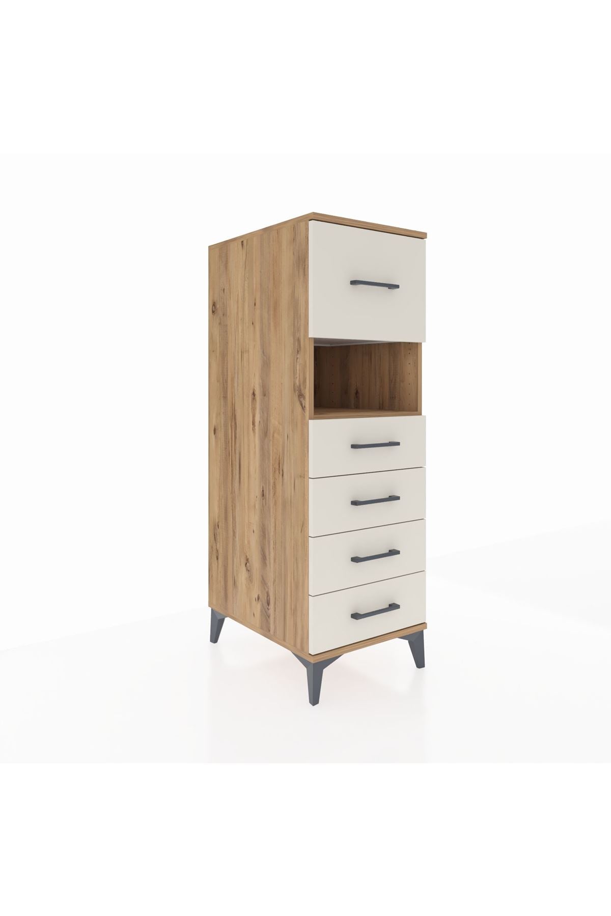 Kronos Dolap Tek Raflı 5 Çekmeceli 44x59x134 - S82M096V7C