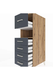 Kronos Dolap Tek Raflı 5 Çekmeceli 44x59x134 - S82M096V8C
