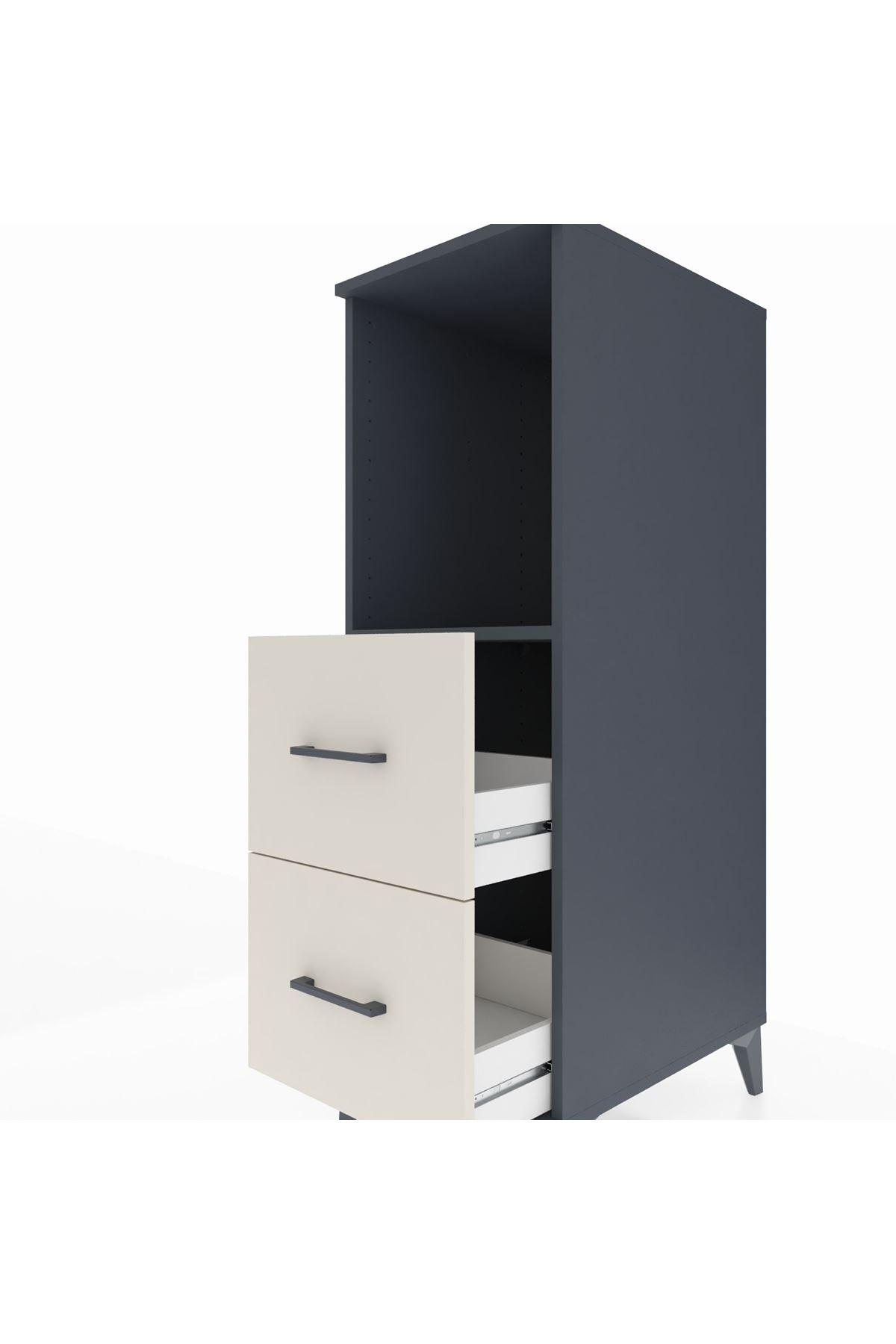 Kronos Dolap Tek Raflı 2 Çekmeceli 44x59x134 - S82M097V4C